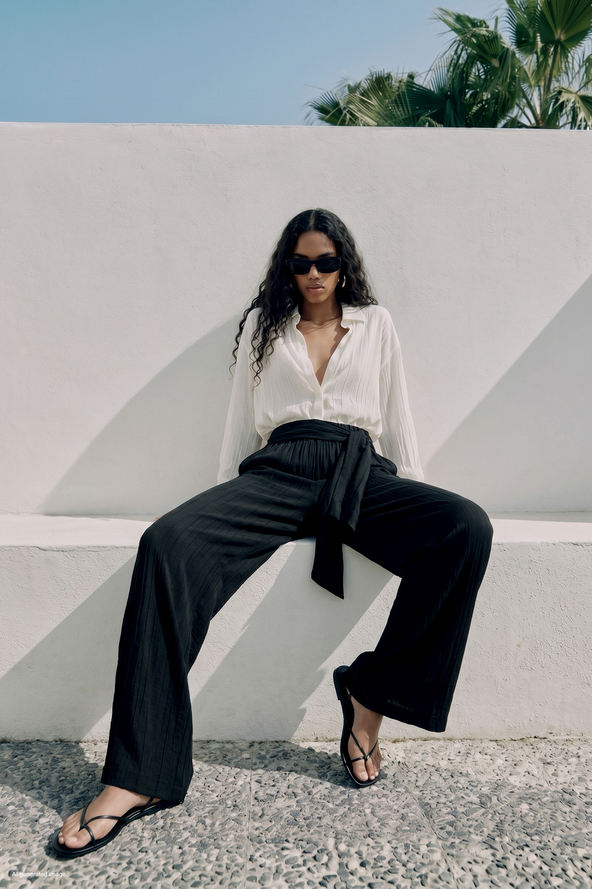 Belted Trousers - Black