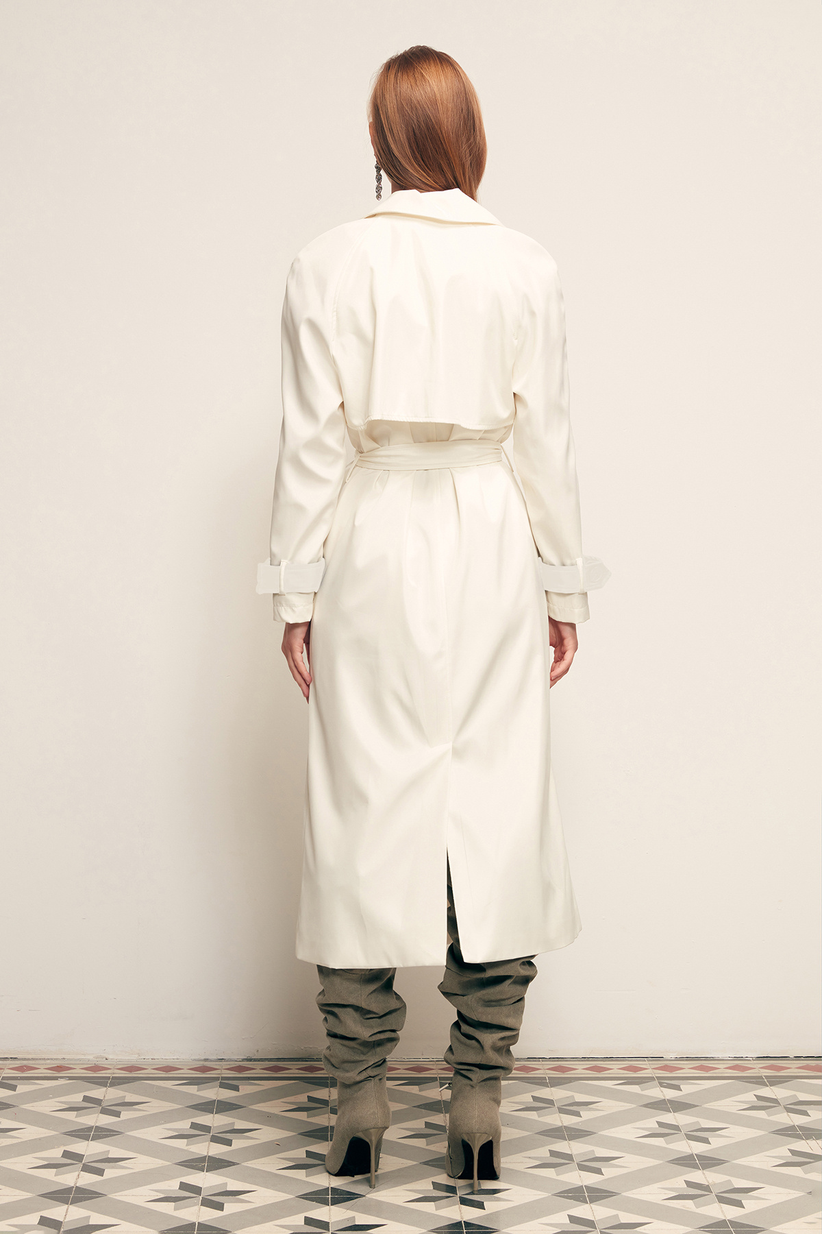 Kuşaklı Uzun Trenç - EKRU