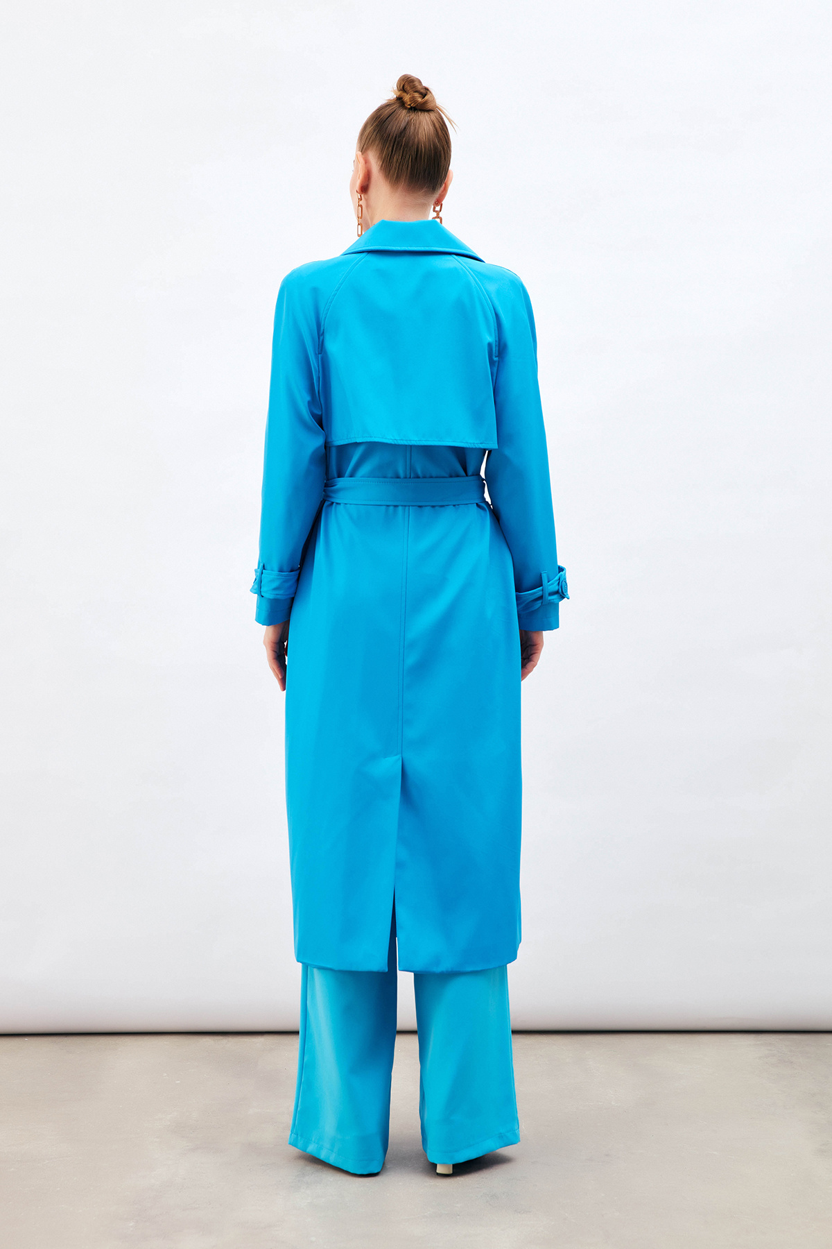 Kuşaklı Uzun Trenç - MAVİ