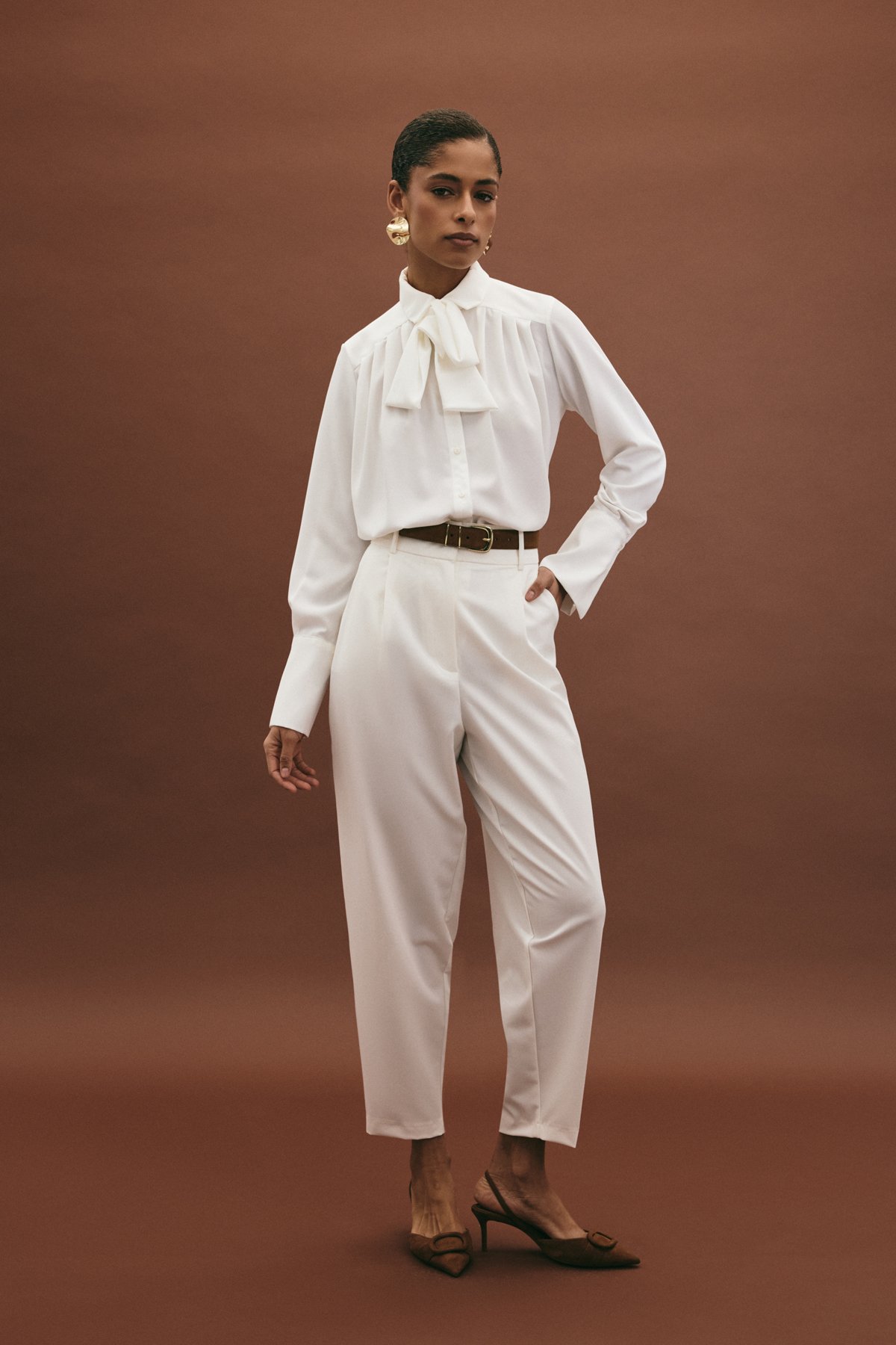 Lena Havuç Pantolon - Ekru