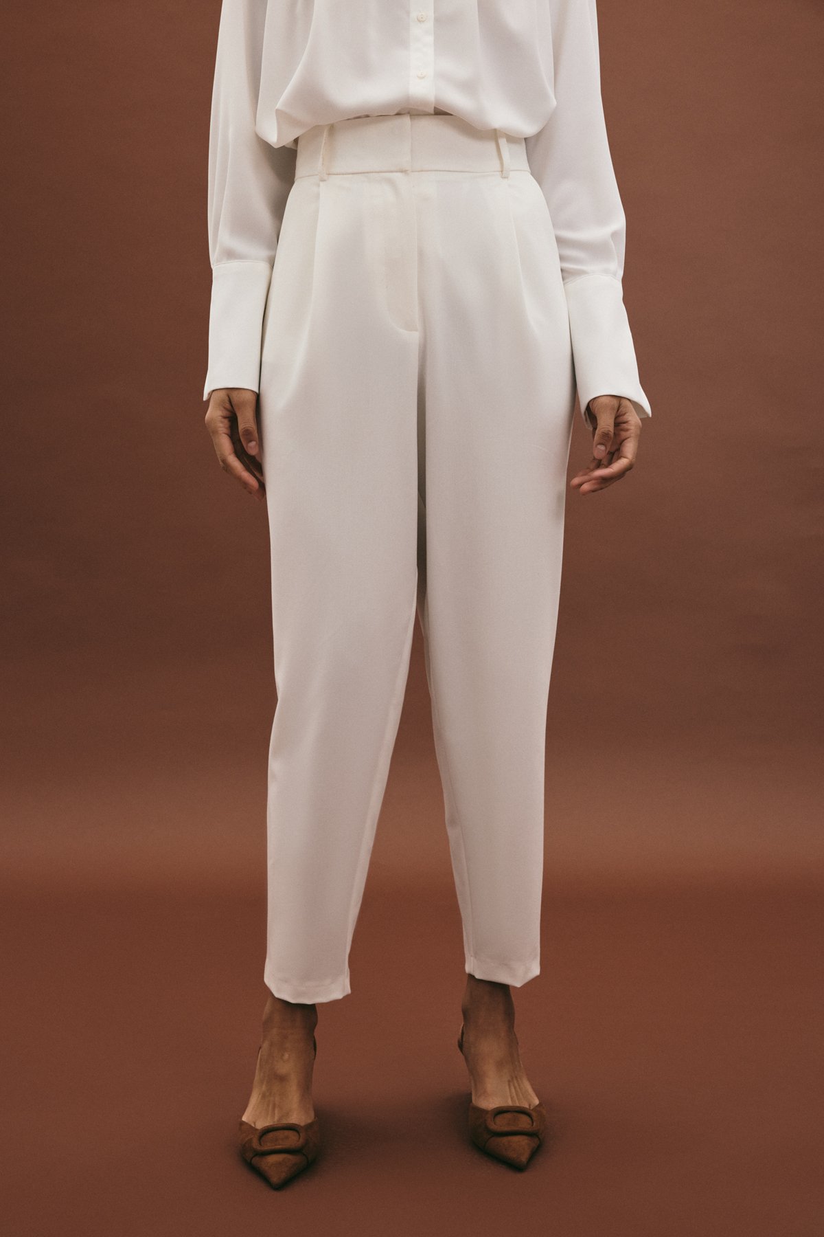 Lena Havuç Pantolon - Ekru