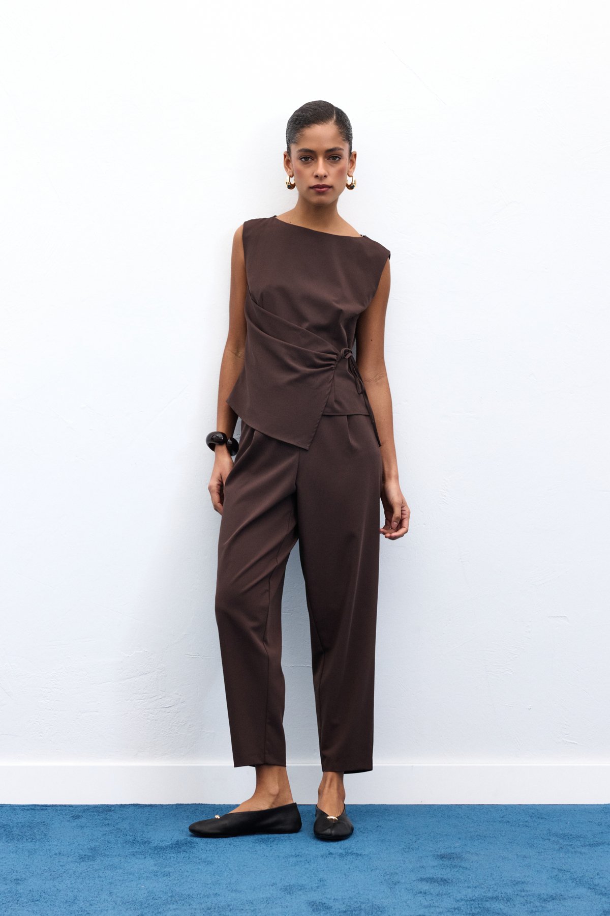 Lena Havuç Pantolon - Kahve