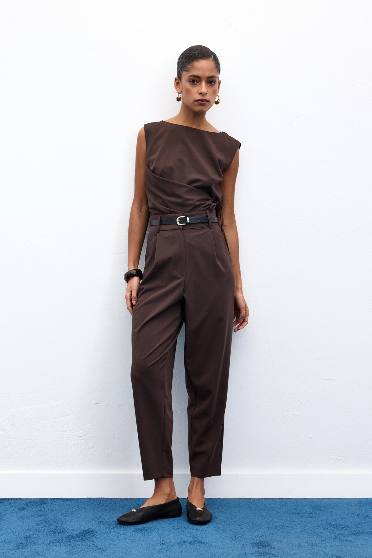 Lena Havuç Pantolon - Kahve