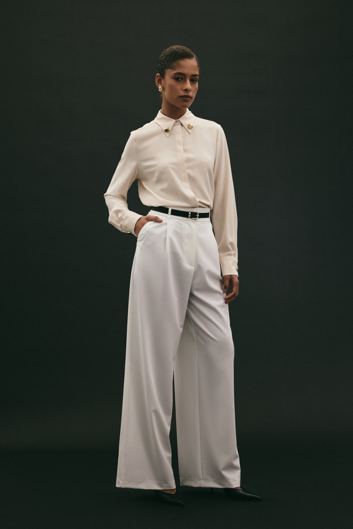 Lena Palazzo Pantolon - Ekru