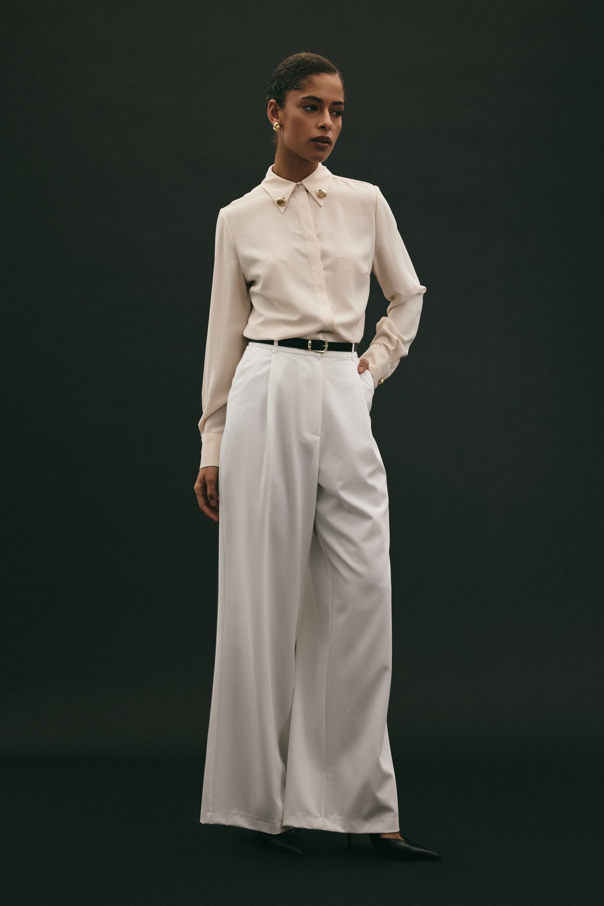 Lena Palazzo Pantolon - Ekru