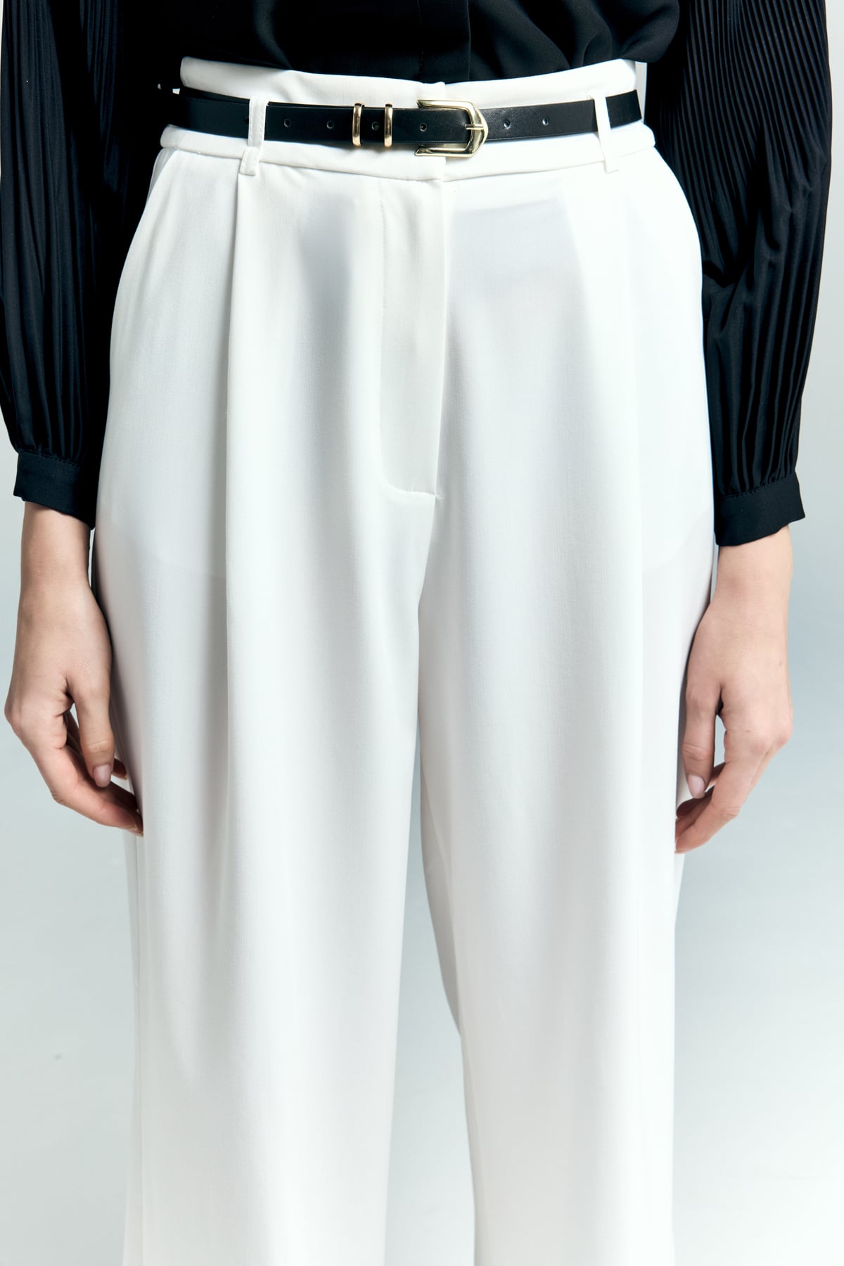Lena Palazzo Pants - Ecru