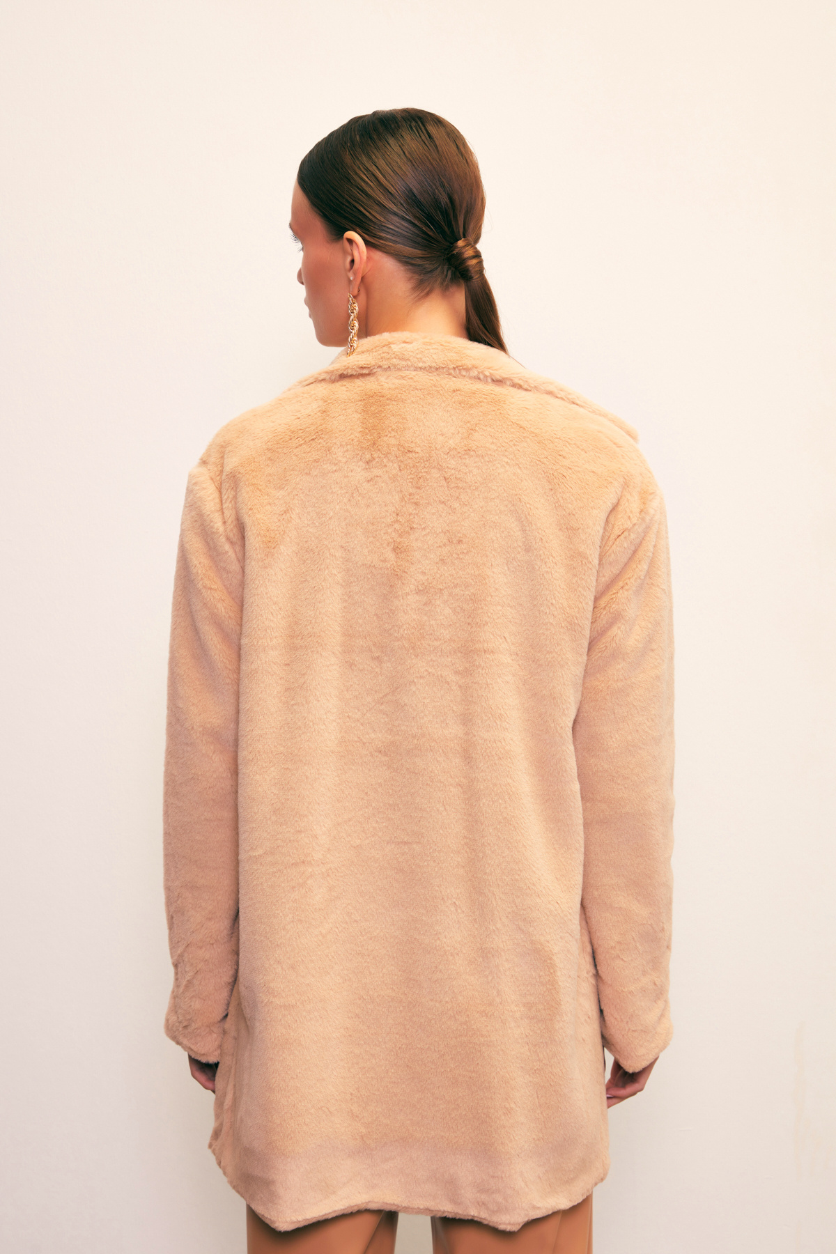 Leopar Astarlı Peluş Kaban - VİZON