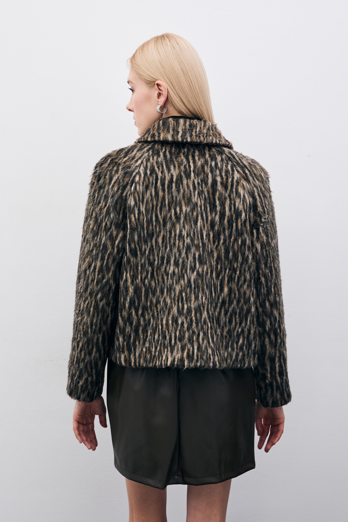 Leopar Desenli Kısa Ceket - Leopar