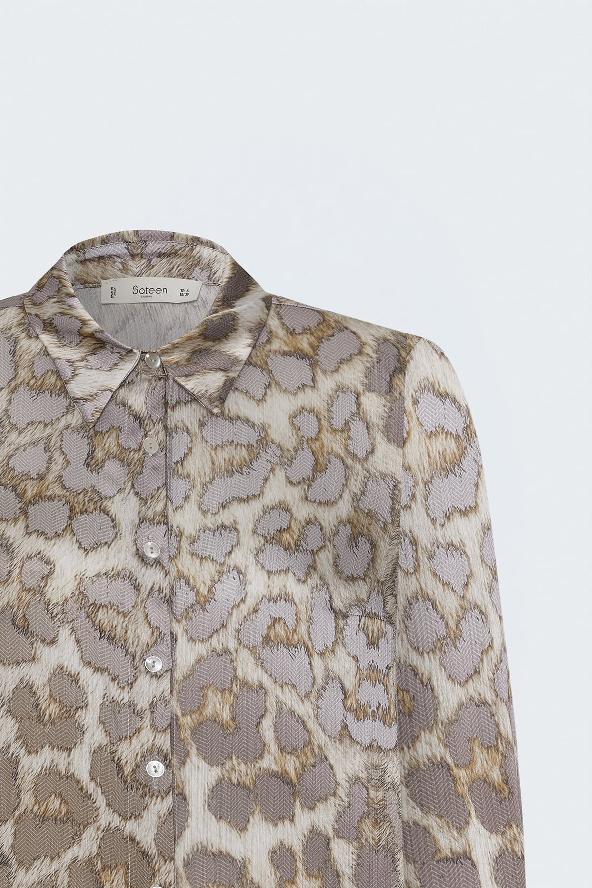Classic Leopard Print Shirt - Beıge