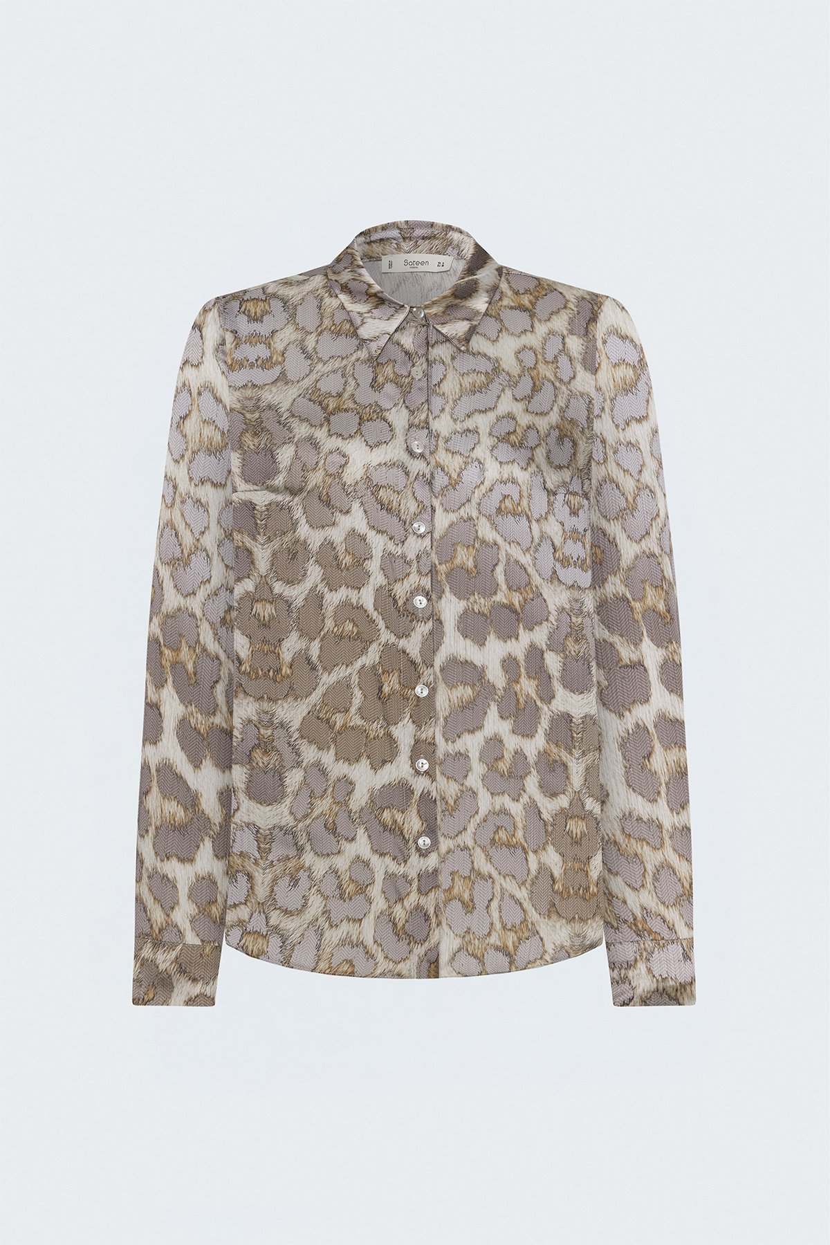 Classic Leopard Print Shirt - Beıge