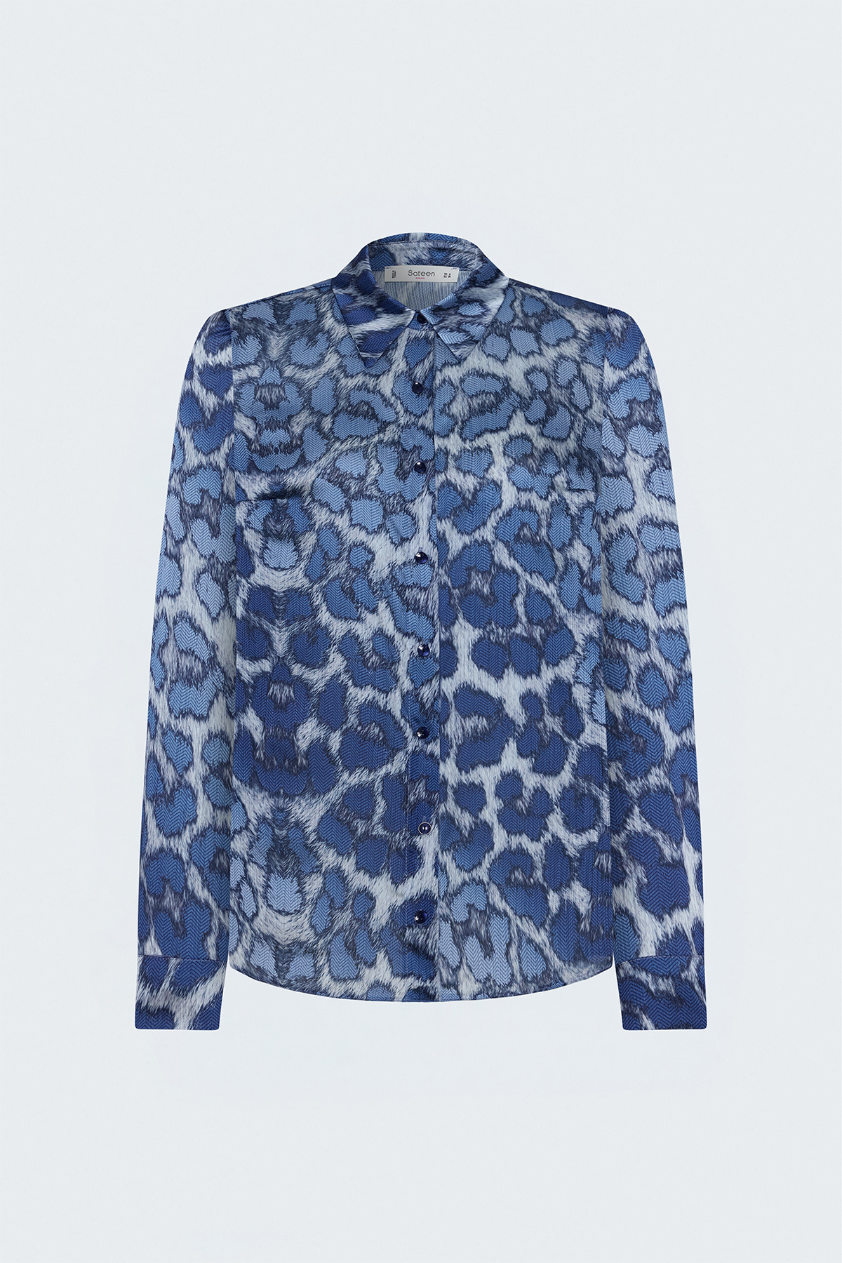 Classic Leopard Print Shirt - Blue