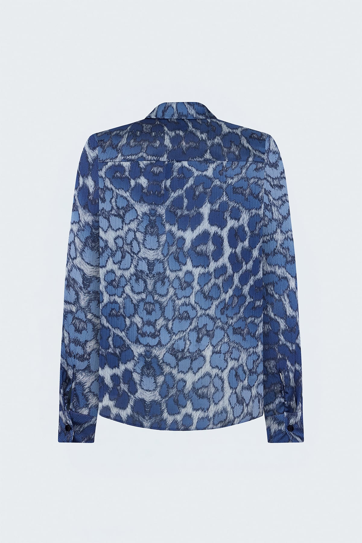 Classic Leopard Print Shirt - Blue