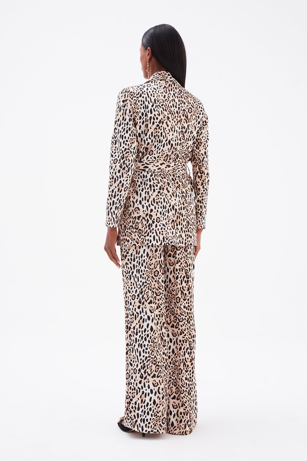 Leopard print belted jacket - LEOPARD