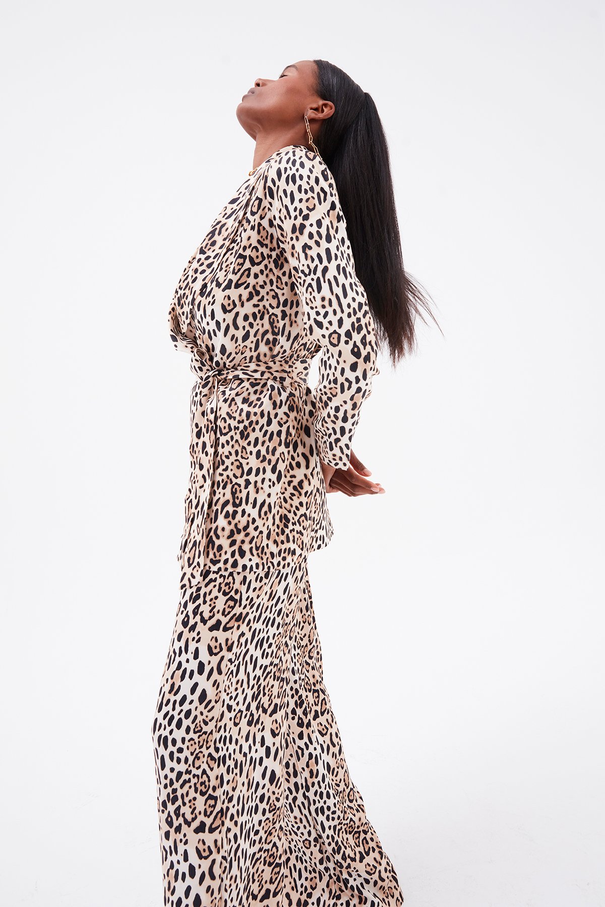 Leopard print belted jacket - LEOPARD