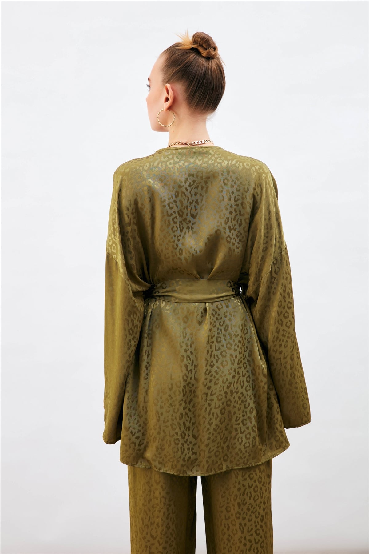 Leopar Jakarlı Kimono - HAKİ