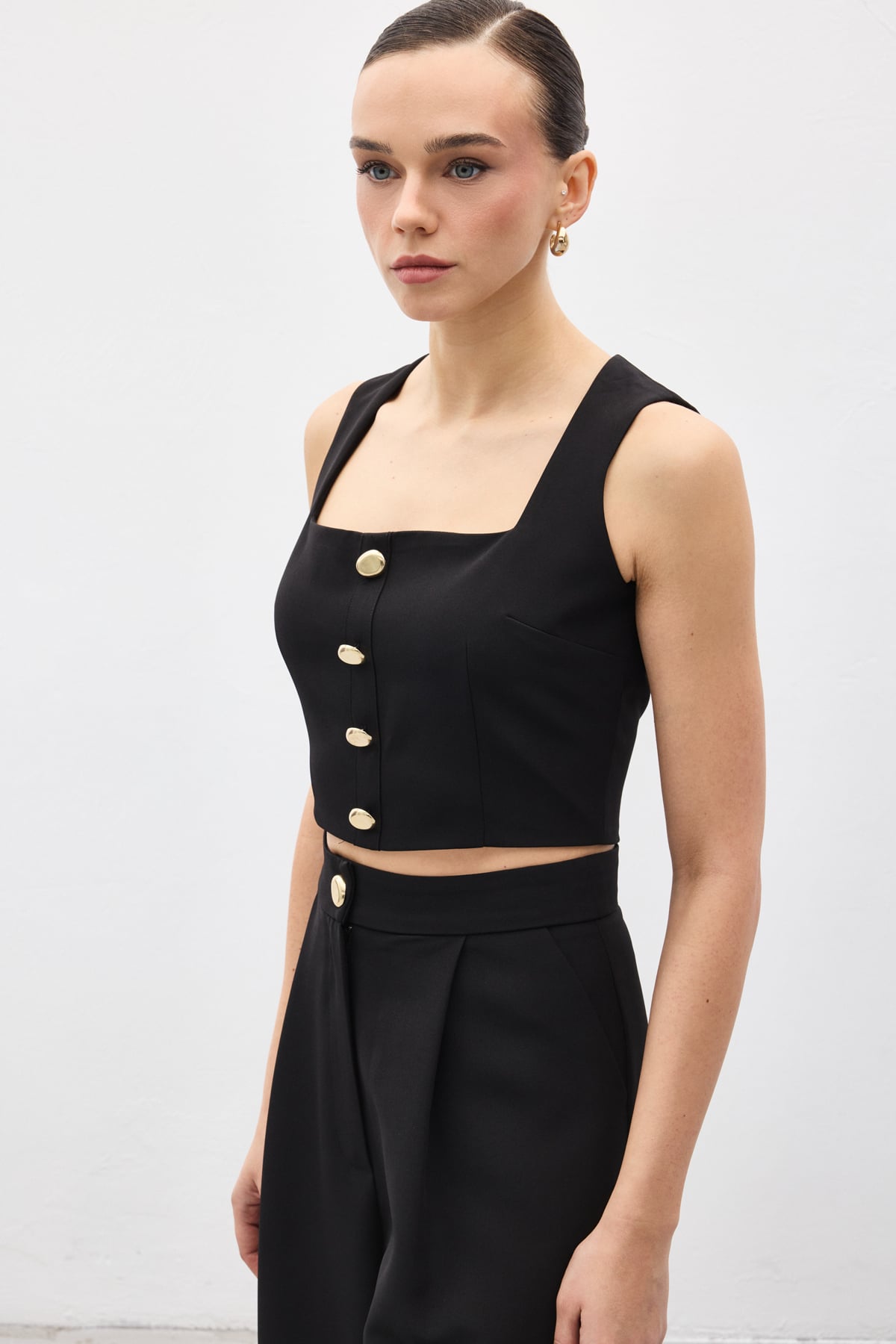 Lucy Crop - Siyah
