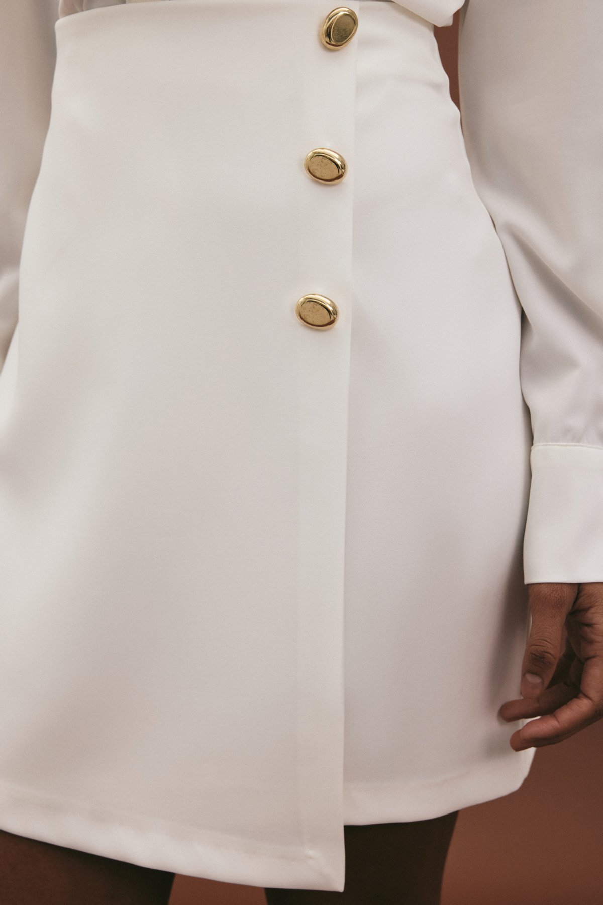 Lucy Mini Etek - Ekru