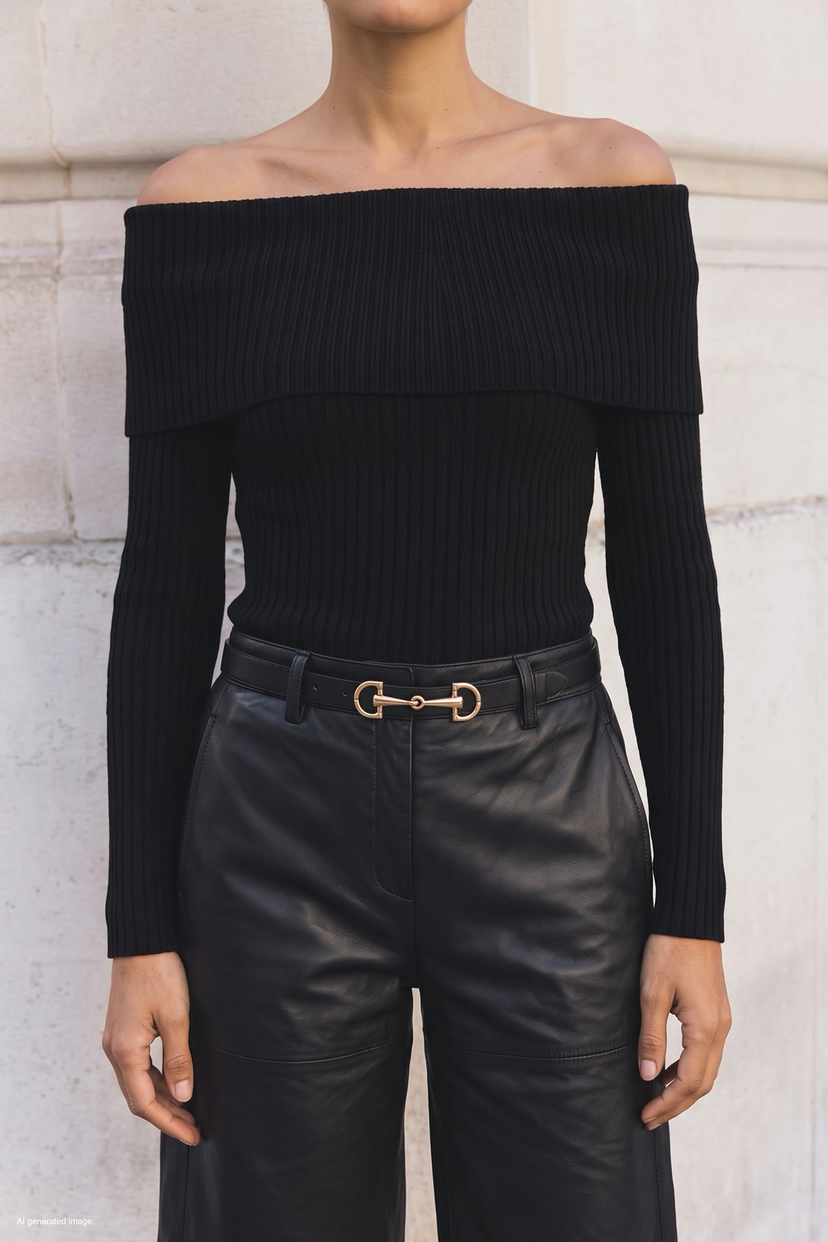 Madonna Collar Sweater - Black