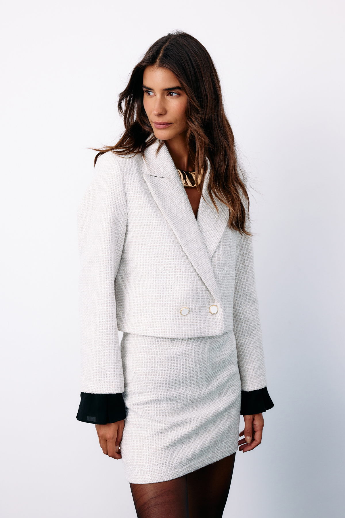 Manşet Detaylı Tüvit Ceket - TAŞ