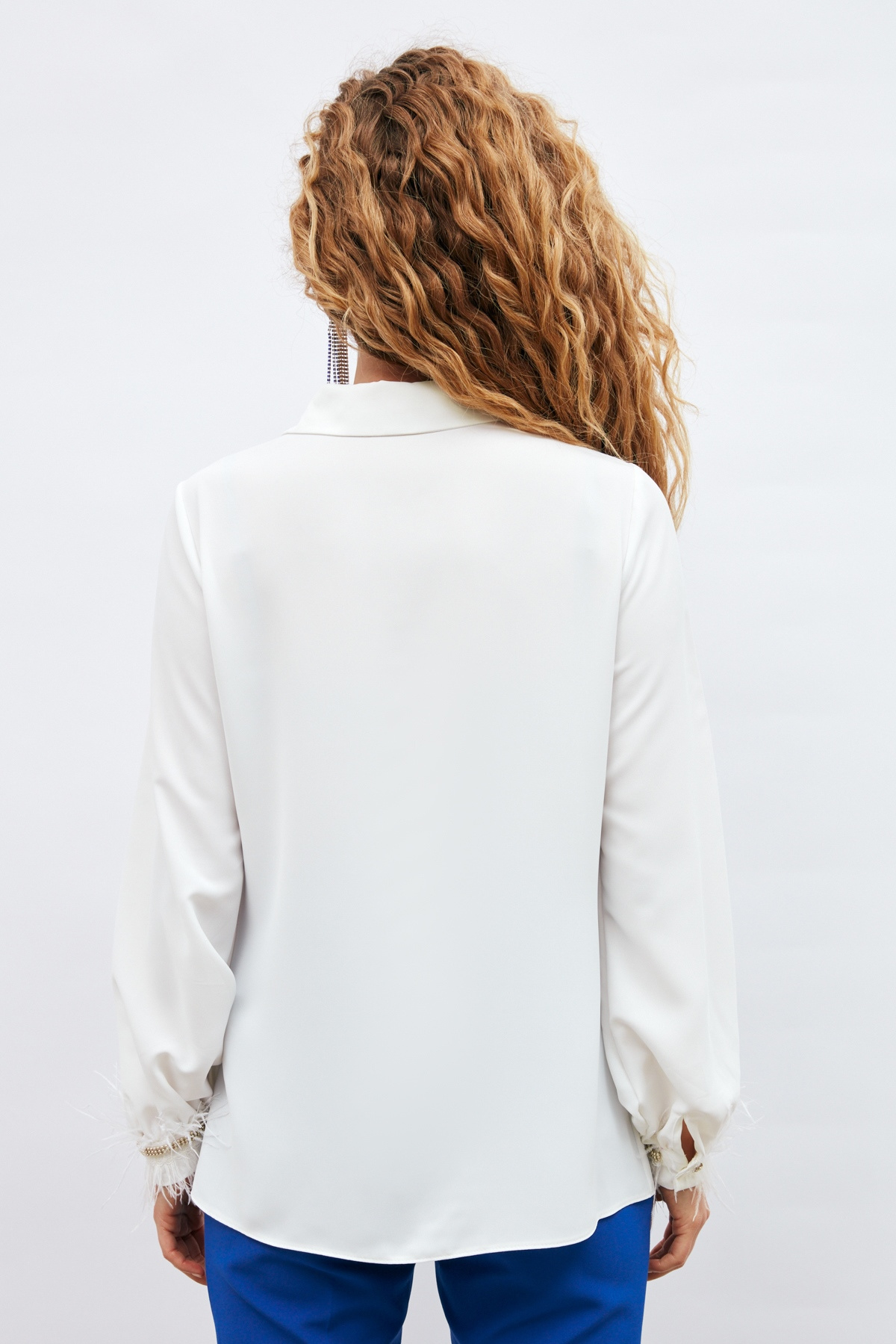 Manşetleri Aksesuarlı Gömlek - EKRU