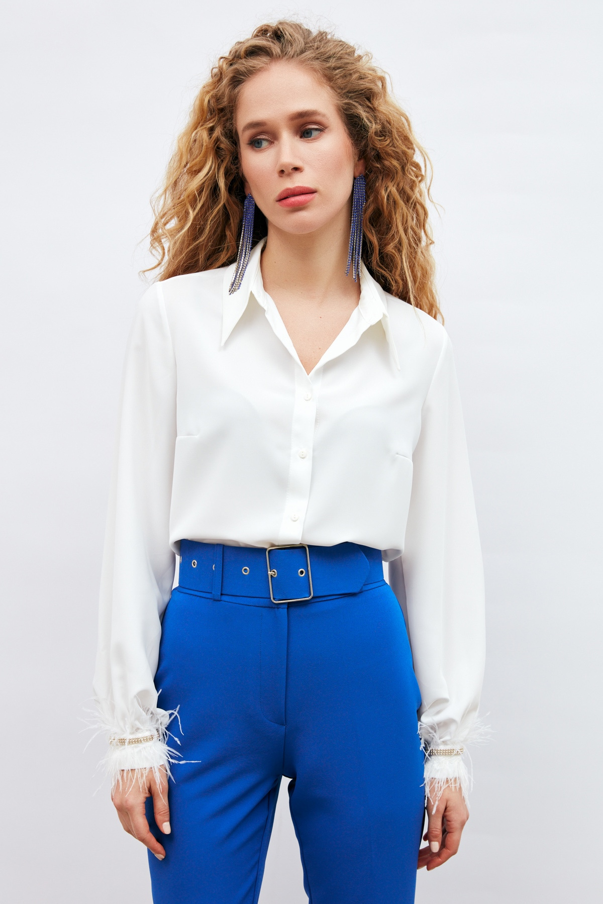 Manşetleri Aksesuarlı Gömlek - EKRU