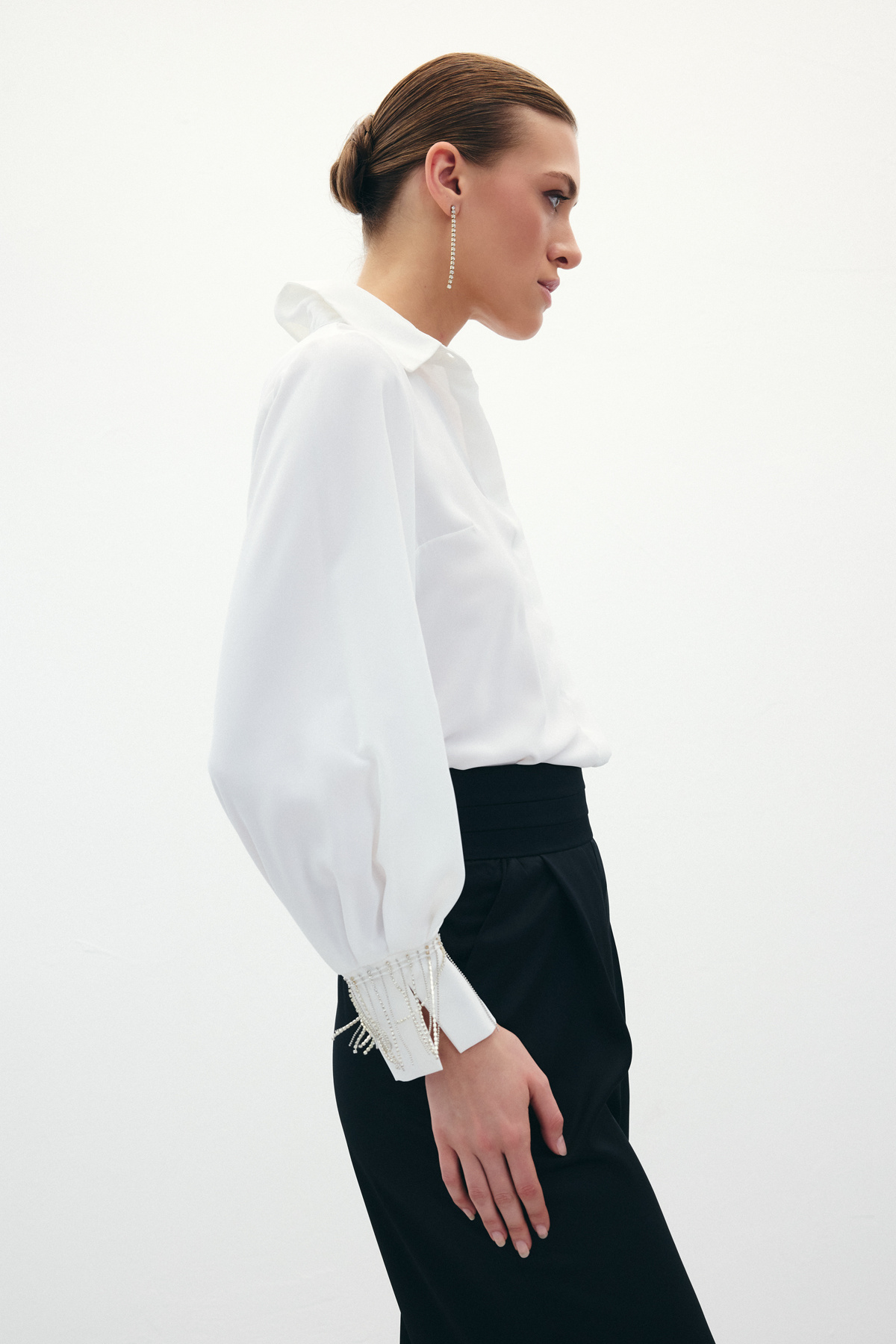 Shirt with Cuffs Accessory - Ecru