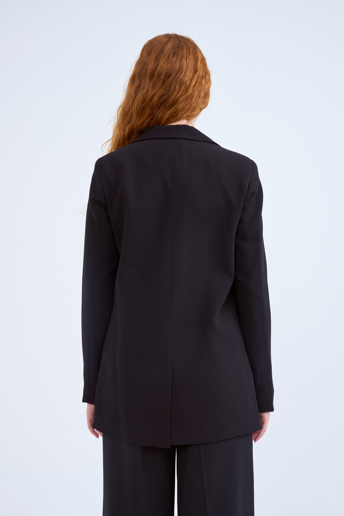 Metal button boyfriend jacket - BLACK