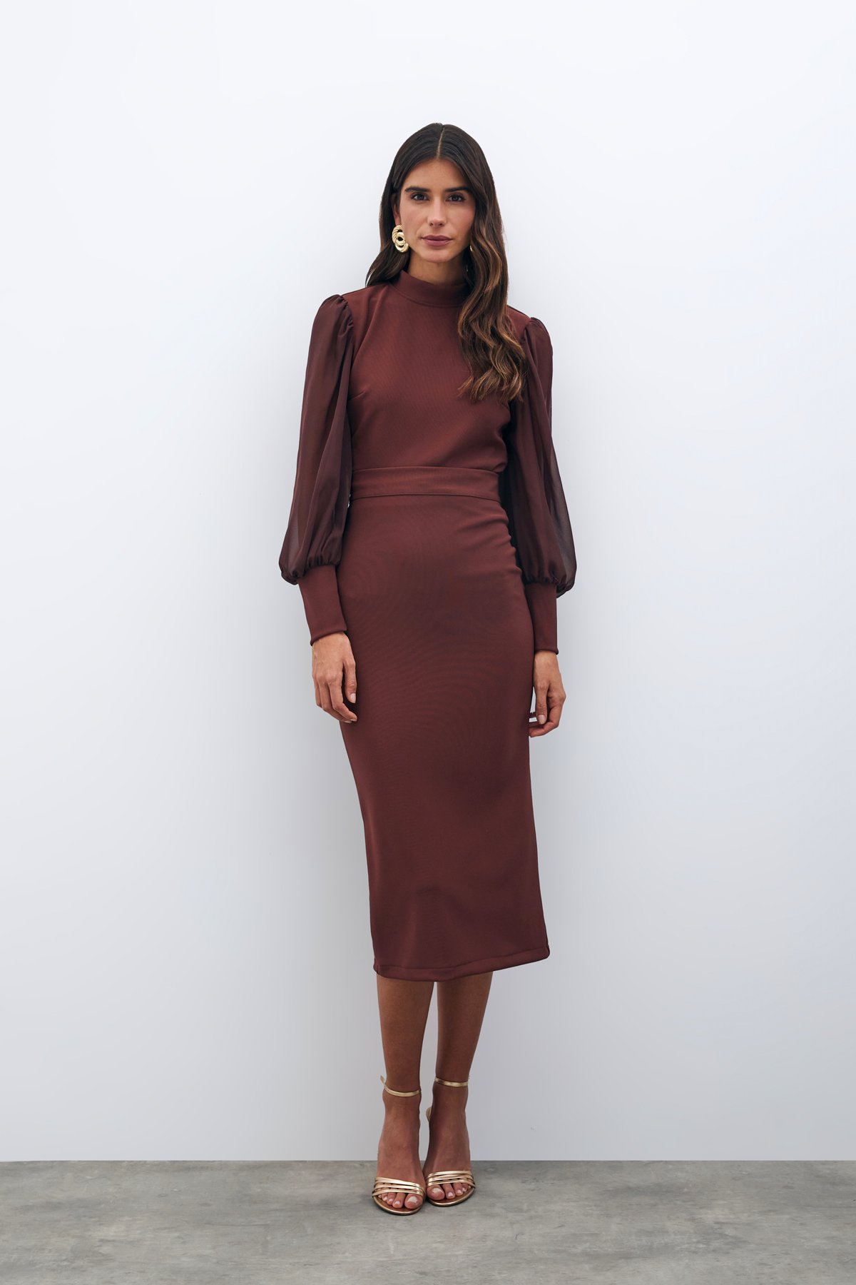 Midi Boy Kalem Etek - KAHVE