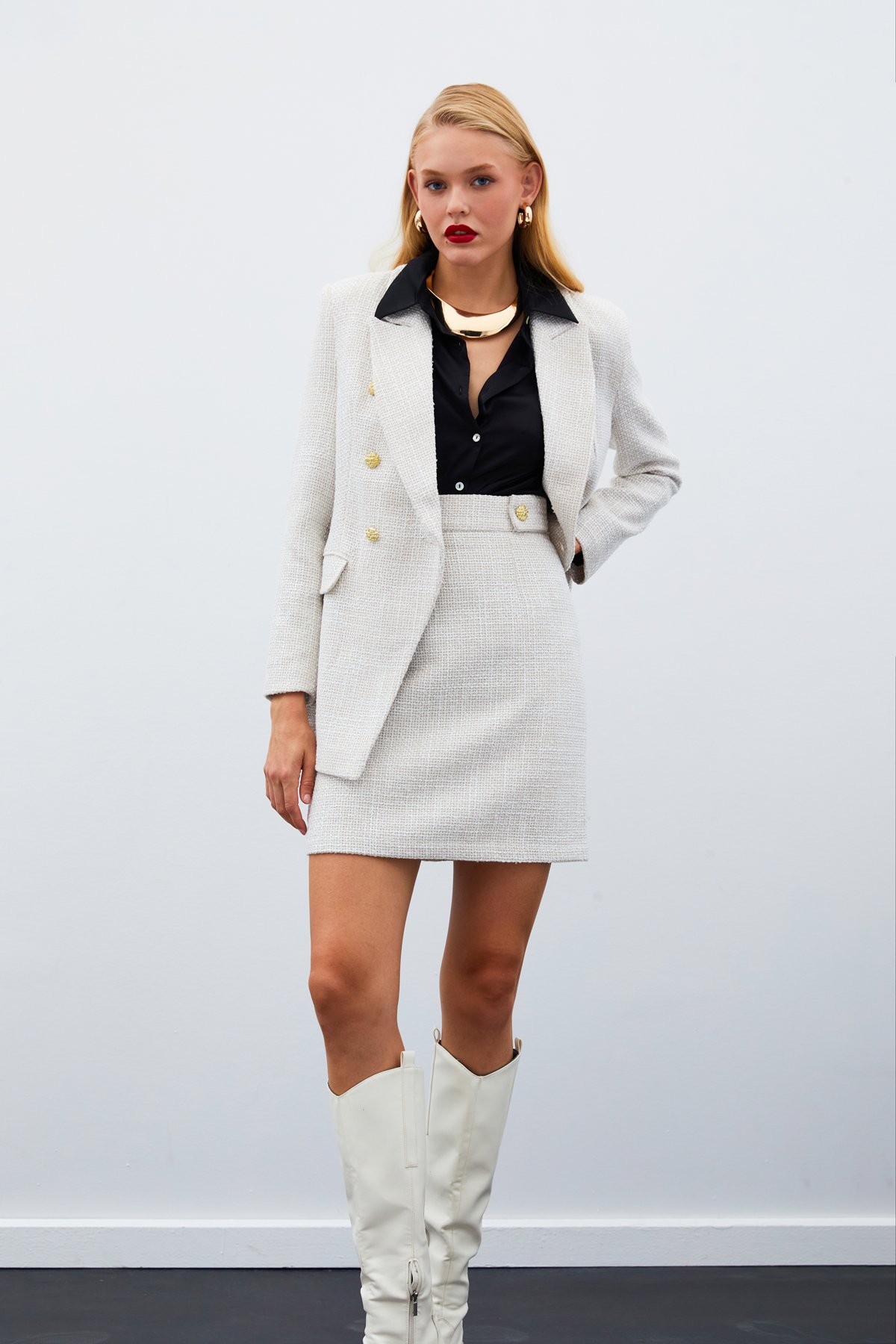 Mini Boy Tüvit Etek - BEJ