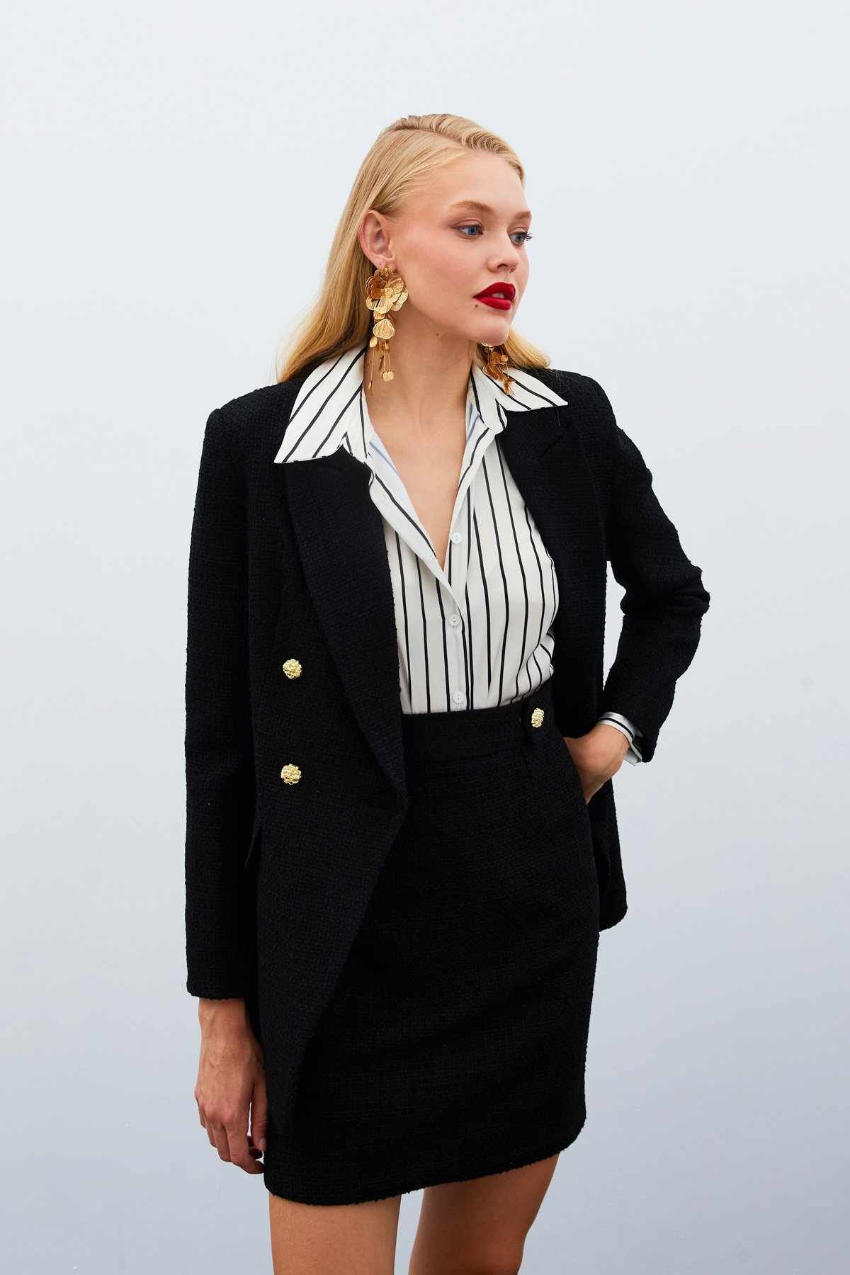 Mini Boy Tüvit Etek - SİYAH