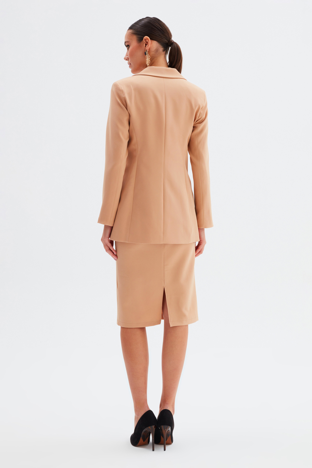 Mono Yaka Klasik Ceket - AÇIK CAMEL