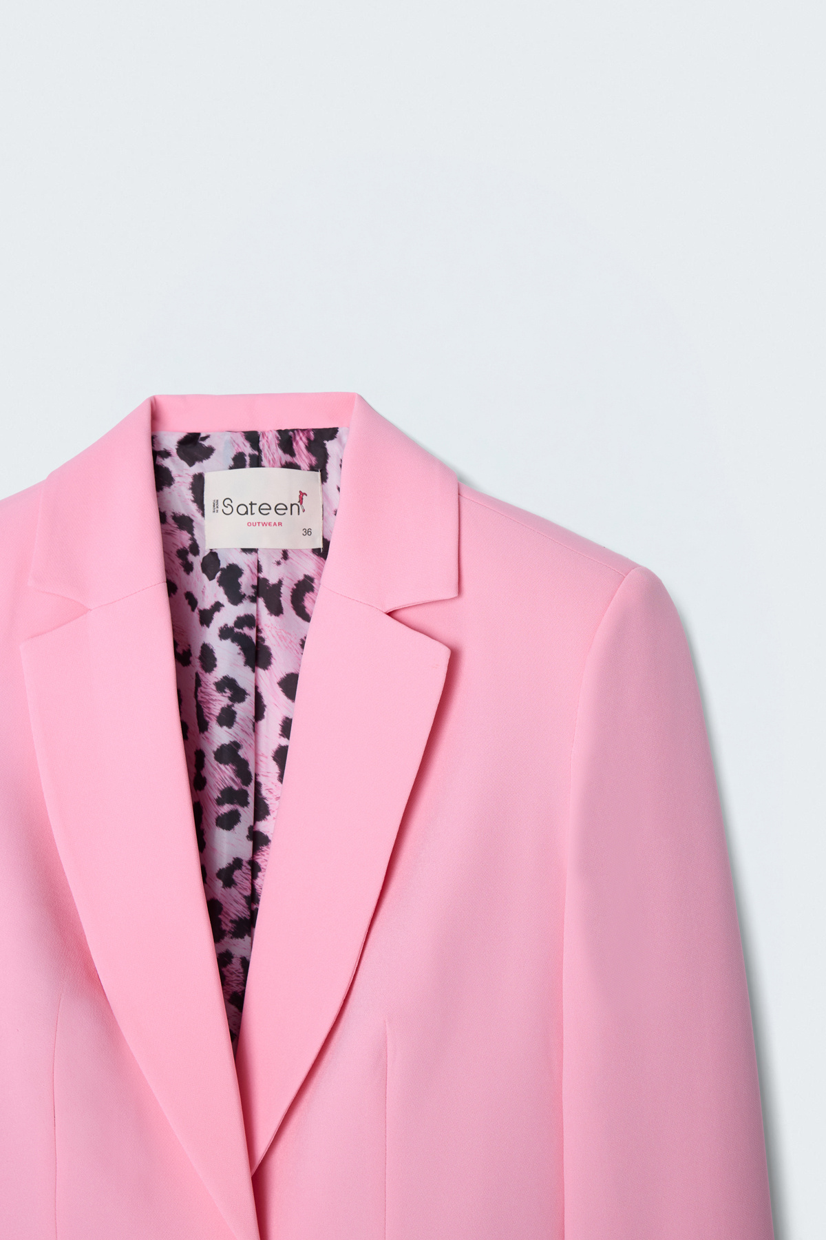 Mono collar classic jacket - Lıght pınk