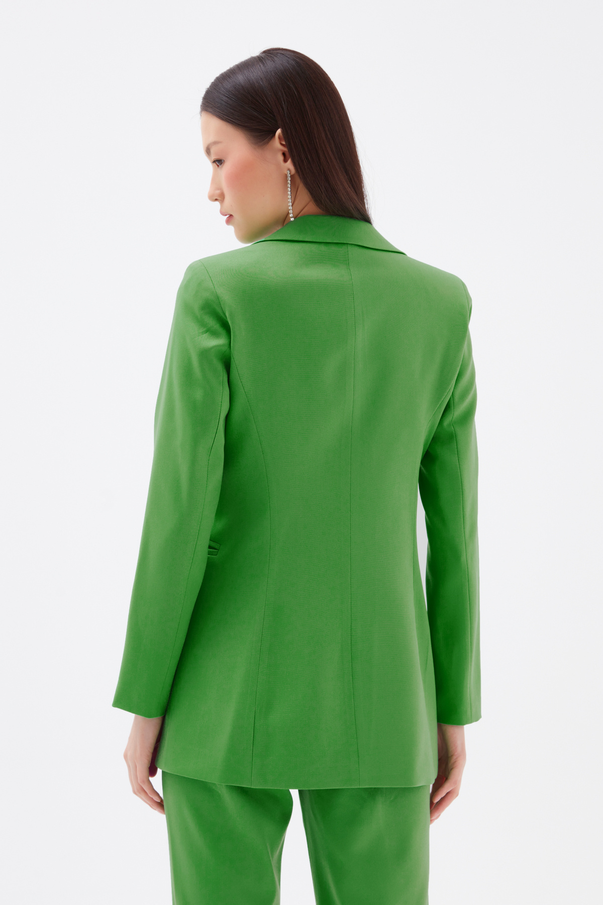 Mono yaka klasik ceket - AÇIK YEŞİL