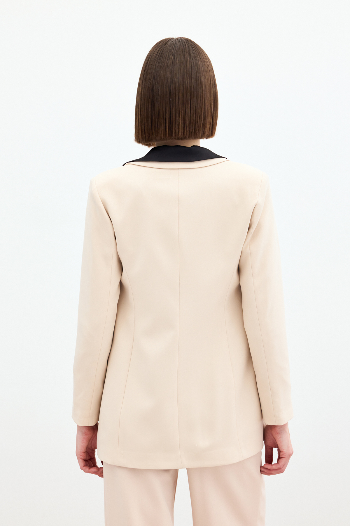 Mono Yaka Klasik Ceket - Bej