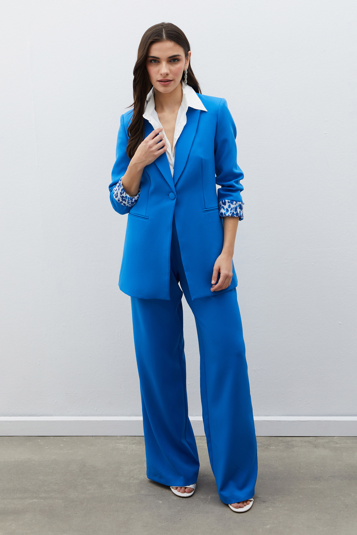 Mono Yaka Klasik Ceket - İNDİGO