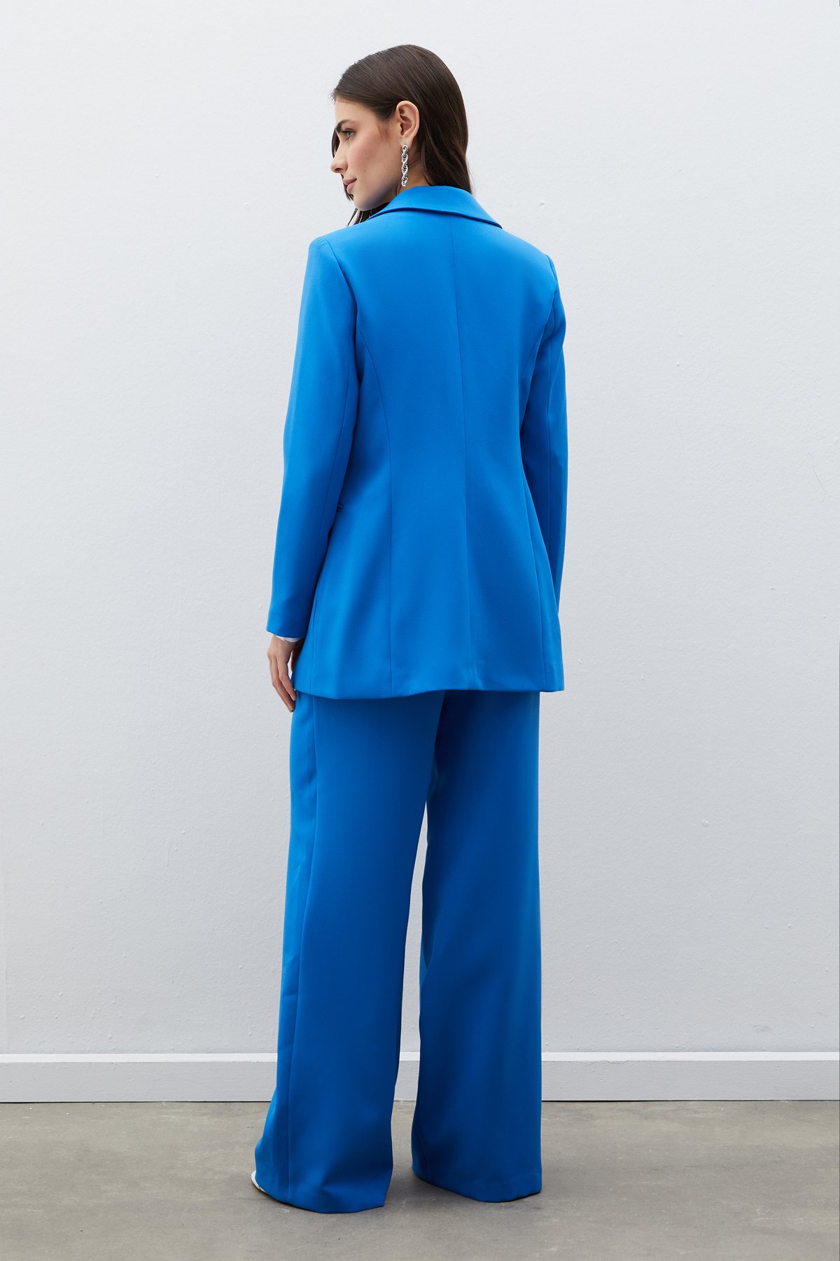 Mono Yaka Klasik Ceket - İNDİGO