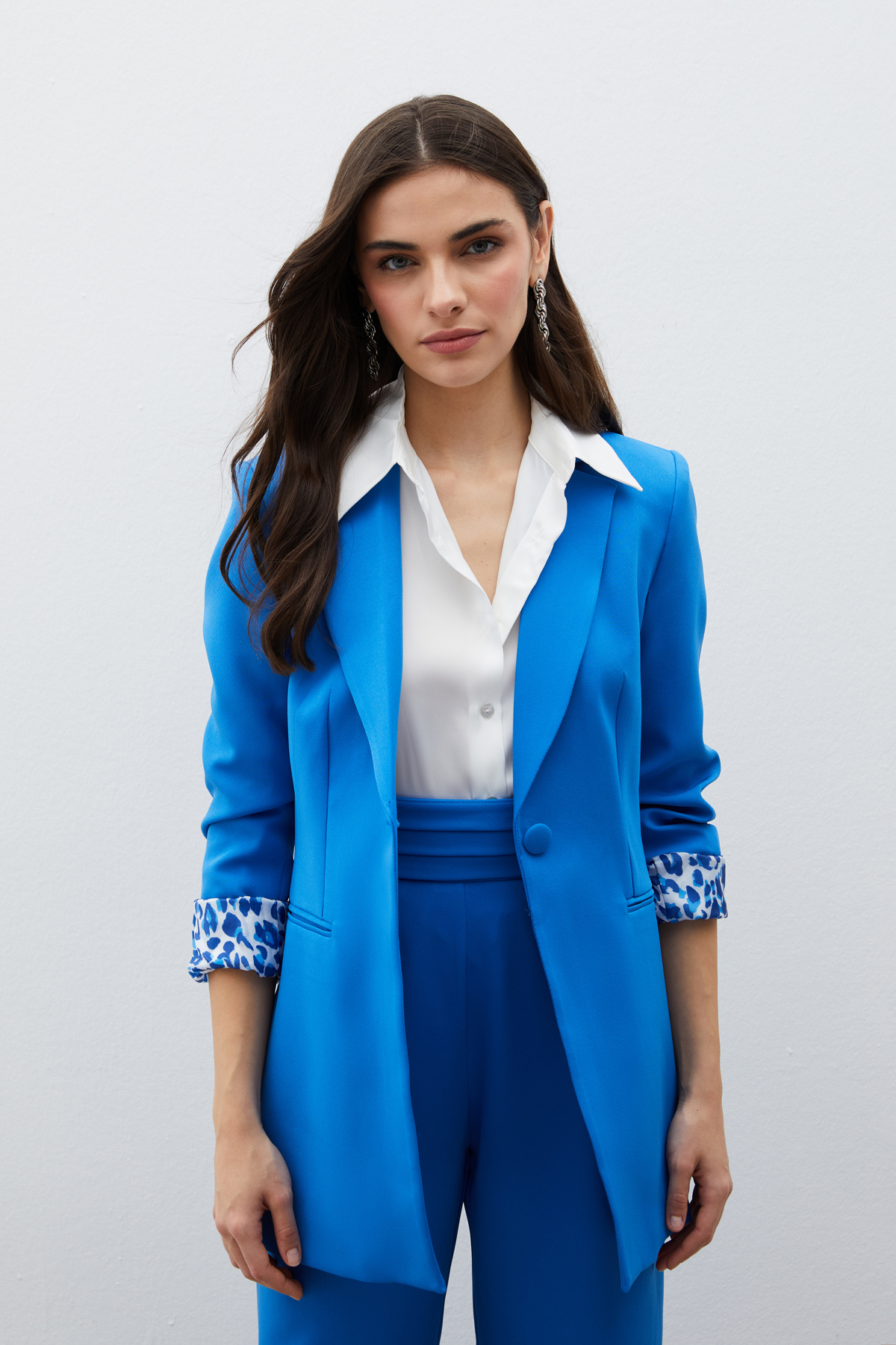 Mono Yaka Klasik Ceket - İNDİGO