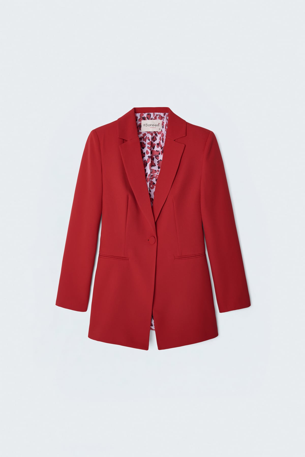 Mono collar classic jacket - Red