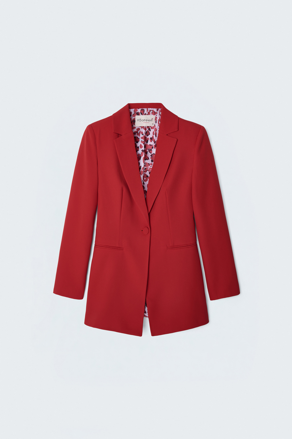 Mono collar classic jacket - Red
