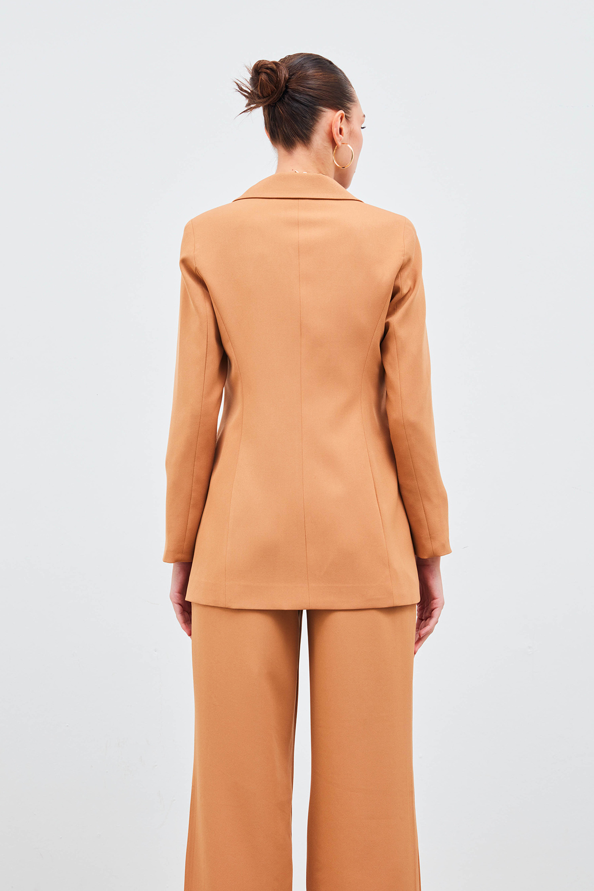 Mono Yaka Klasik Ceket - KOYU CAMEL