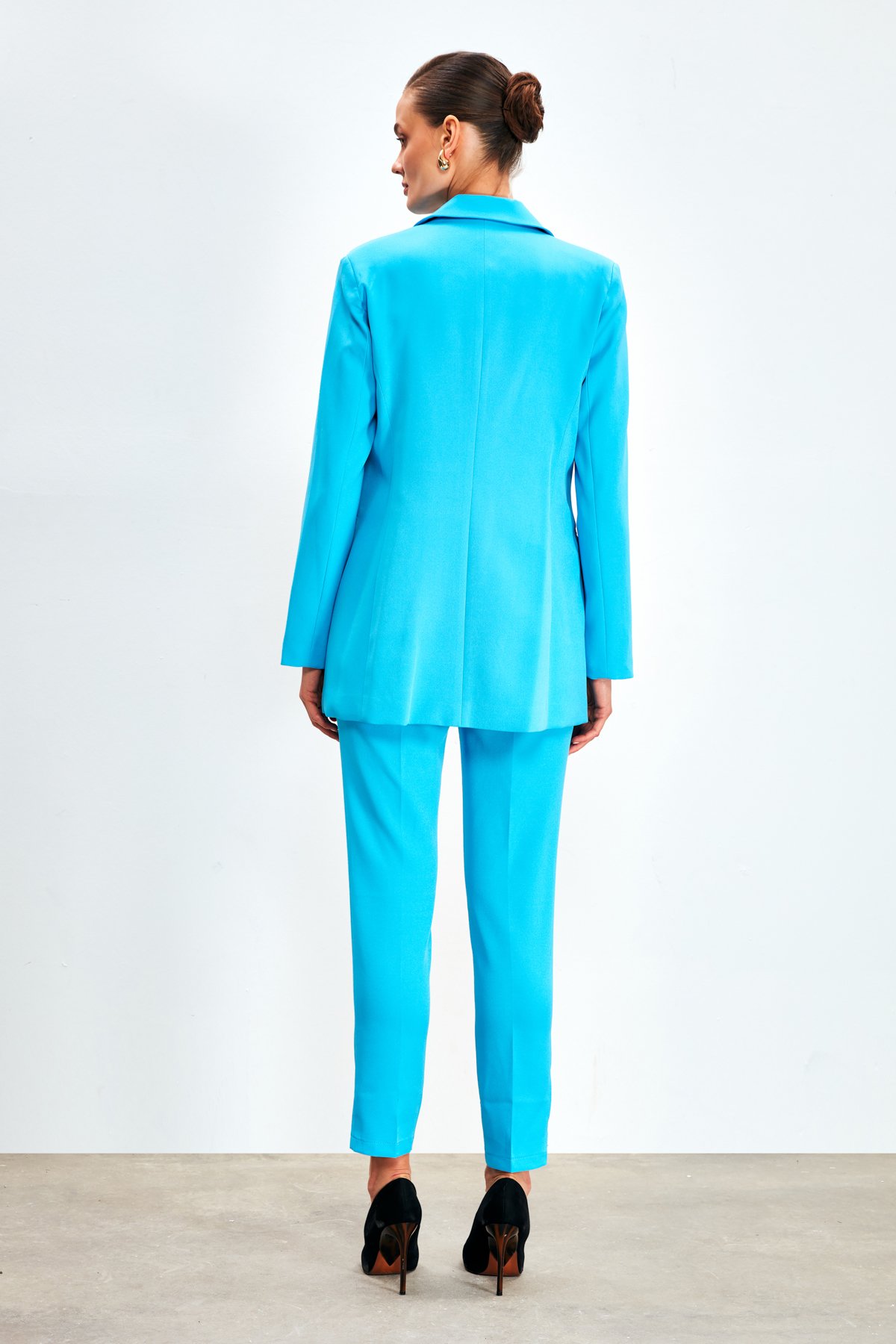 Mono Yaka Klasik Ceket - MAVİ