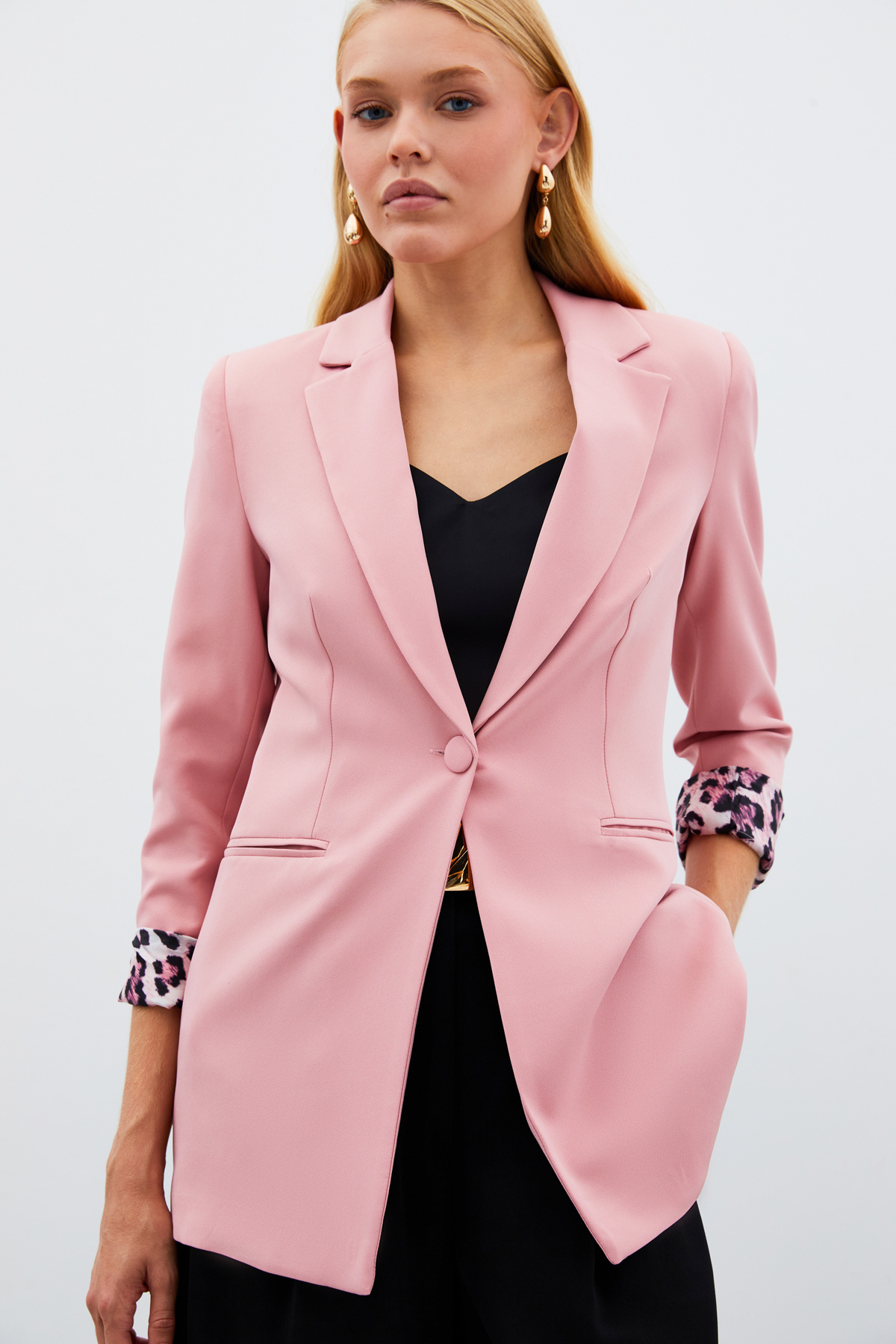 Mono Yaka Klasik Ceket - PUDRA