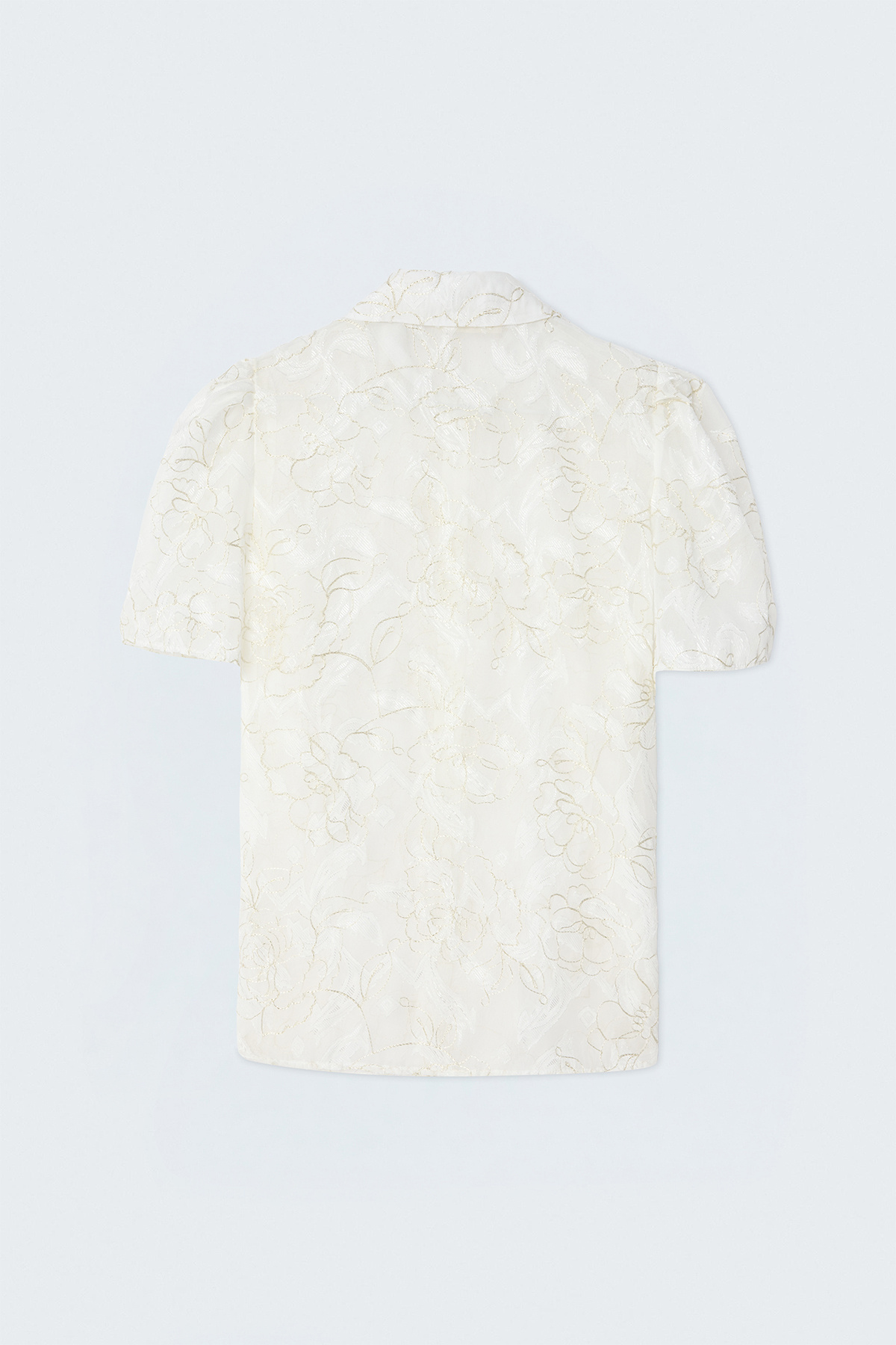 Embroidered Short-Sleeve Shirt - Ecru