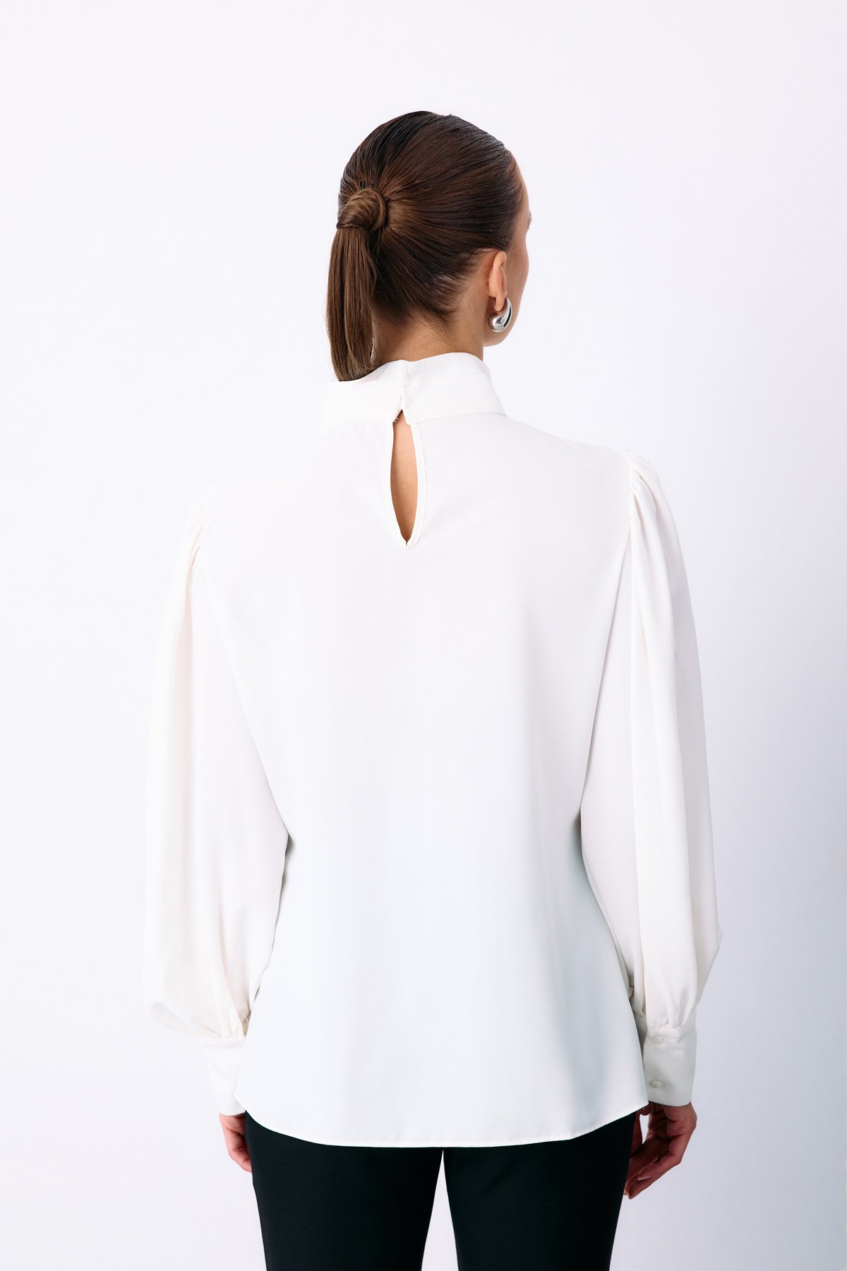 Nervür Detaylı Bluz - EKRU