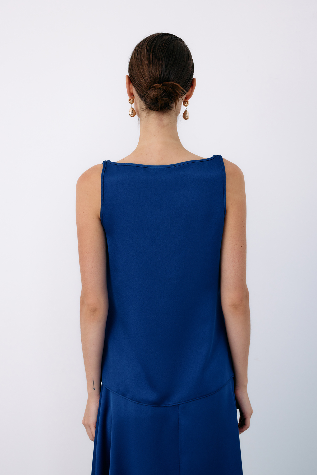 Omuz Aksesuarlı Salaş Bluz - LACİVERT