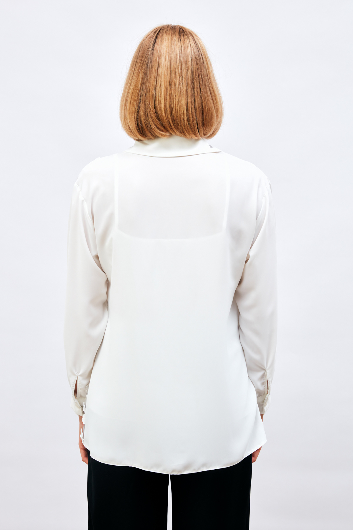 Ön Dantel Detaylı Gömlek - EKRU