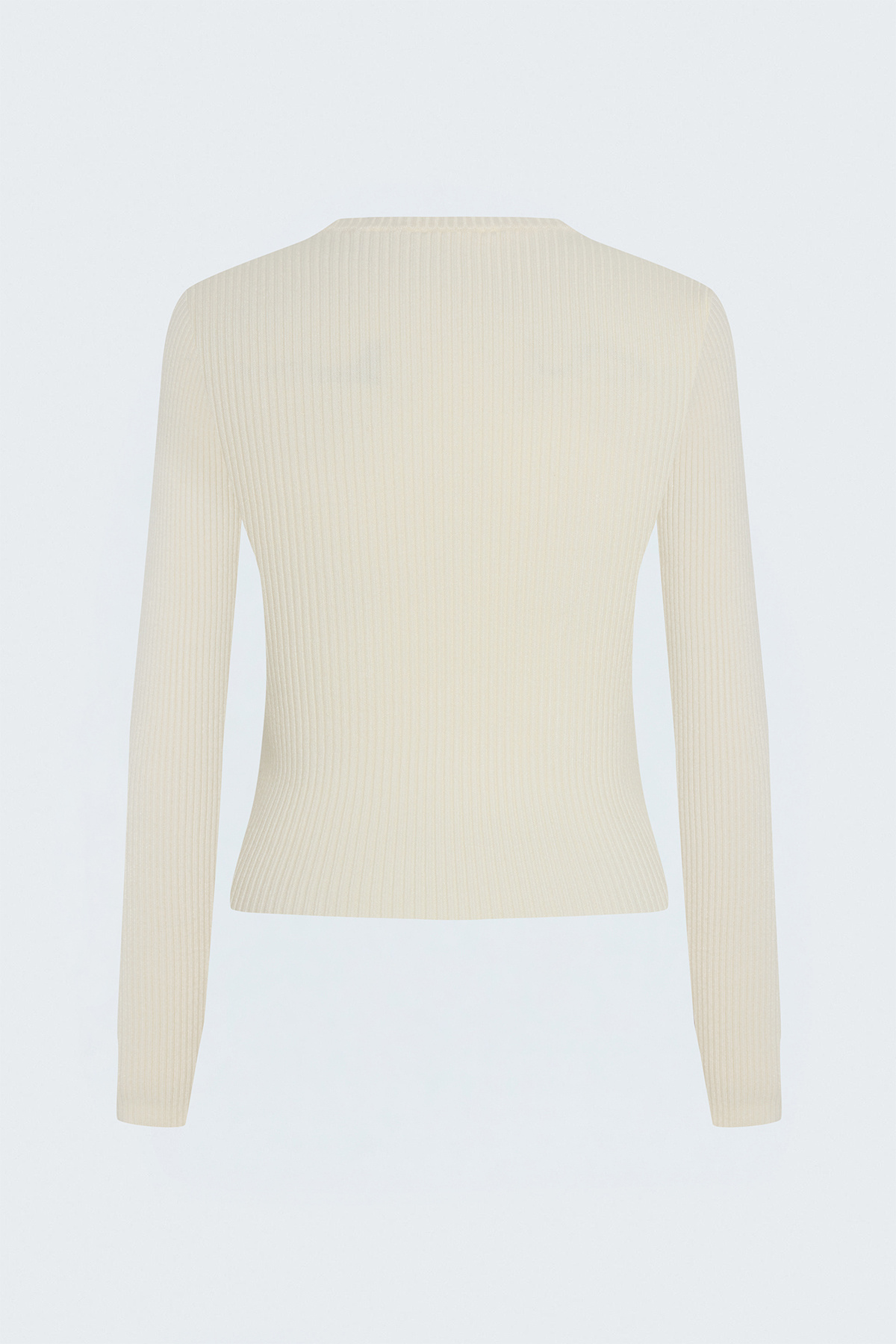 Knit Top with Braided Trim - Ecru
