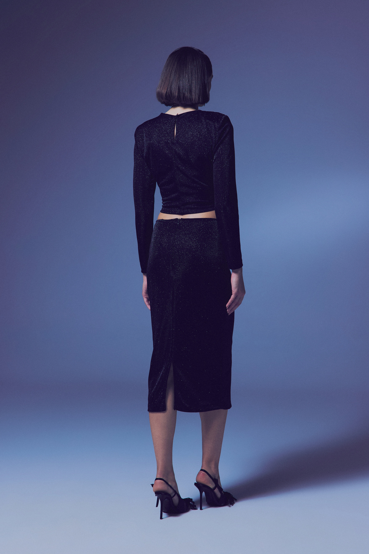 Parlak Kalem Etek - Siyah