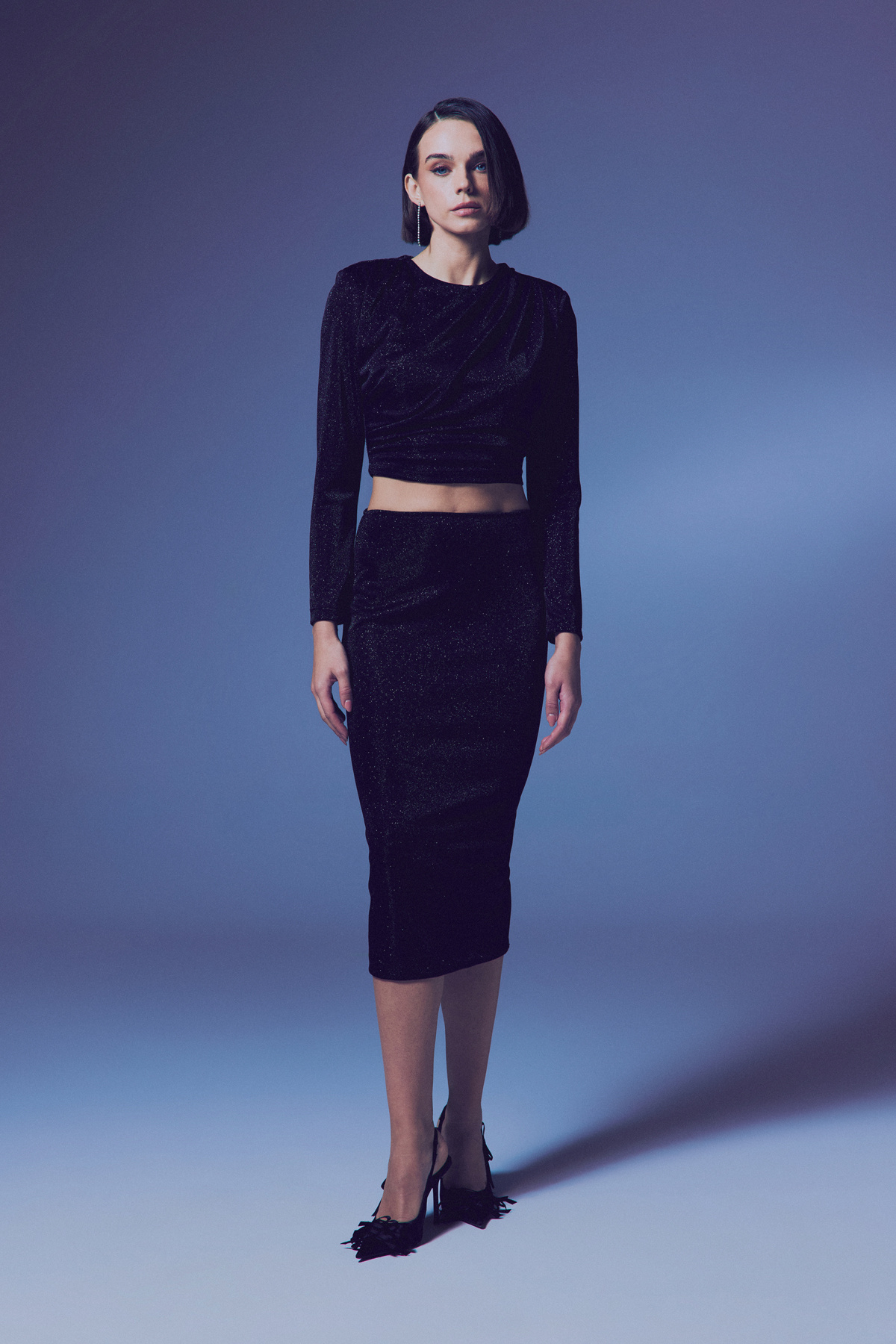 Parlak Kalem Etek - Siyah