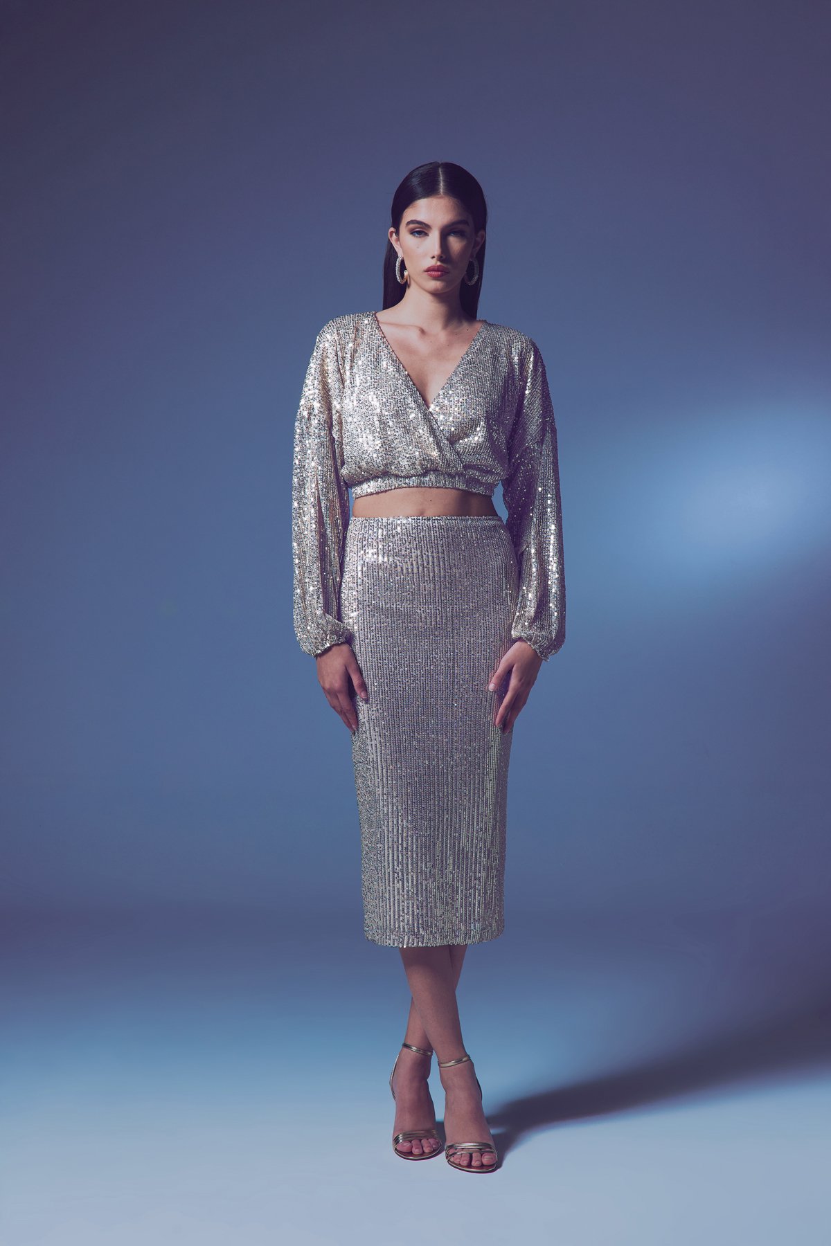 Payet Detaylı Kalem Etek - Bej